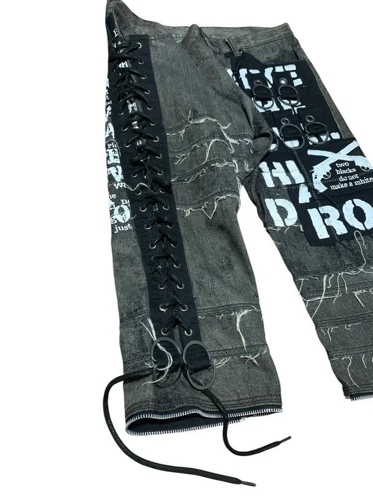 Self Edge Edge Ruppert bondage punk laces up hagi jorts denim Size US 32 / EU 48 - 7 Thumbnail
