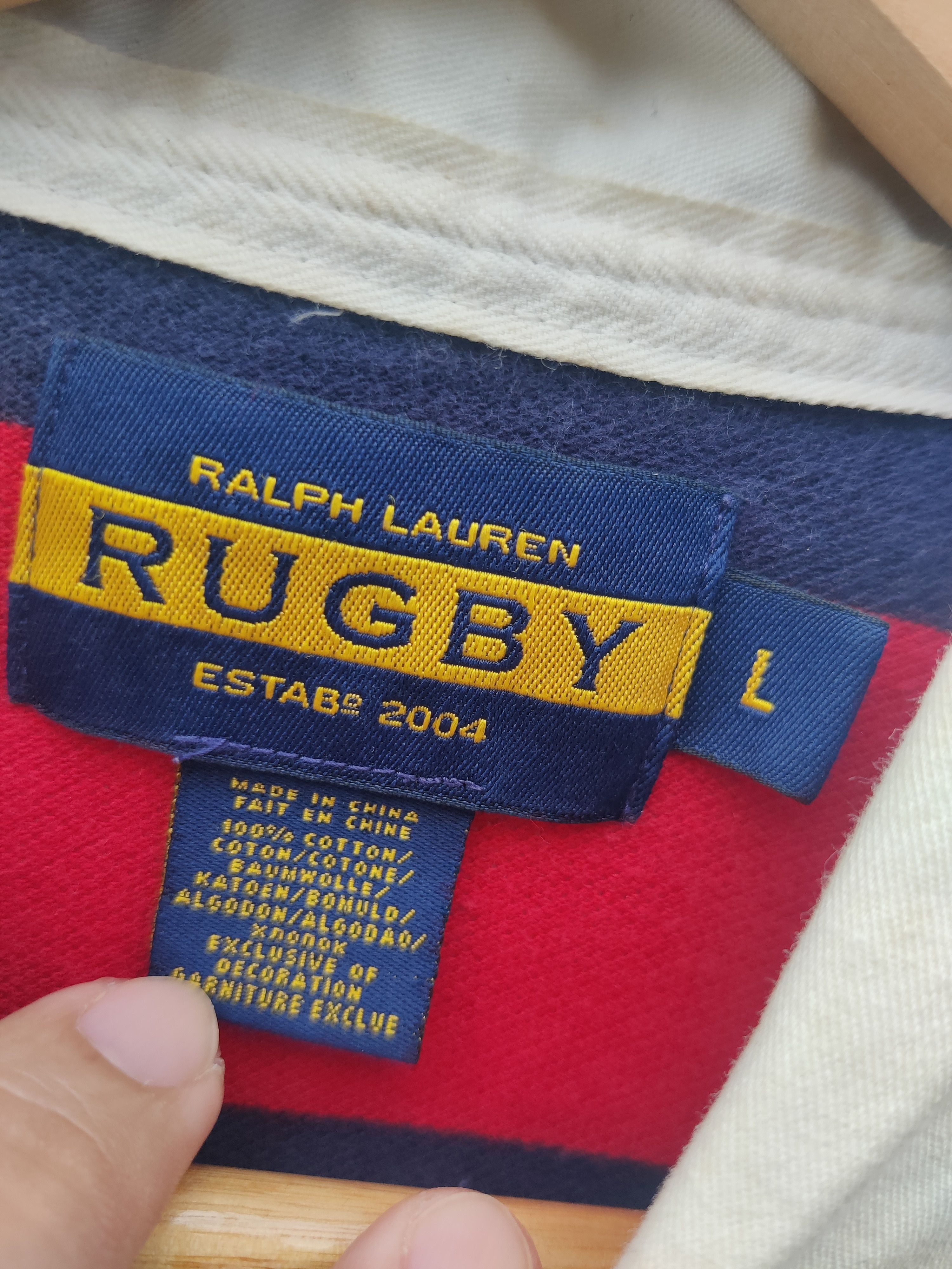 Ralph Lauren Vintage Sun Faded Ralph Lauren Rugby Stripe Shirt Size US L / EU 52-54 / 3 - 13 Thumbnail