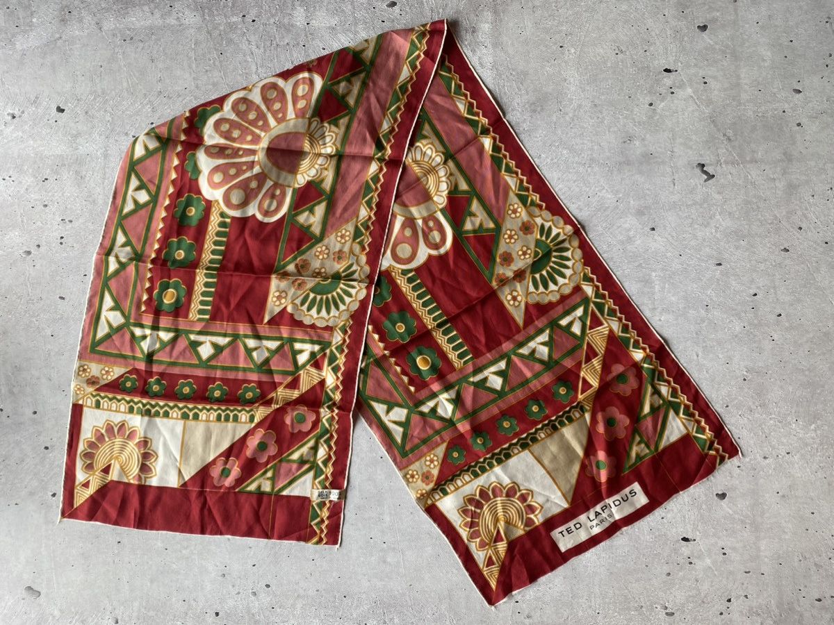TED LAPIDUS Vintage Ted Lapidus Paris Silk Scarf Made in France Nova Size ONE SIZE - 4 Thumbnail