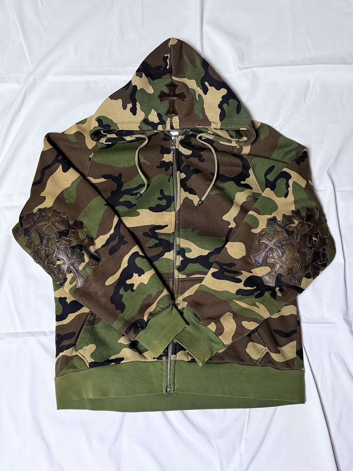 Chrome Hearts Chrome hearts camo hoodie with leather patches Size US M / EU 48-50 / 2 - 2 Thumbnail