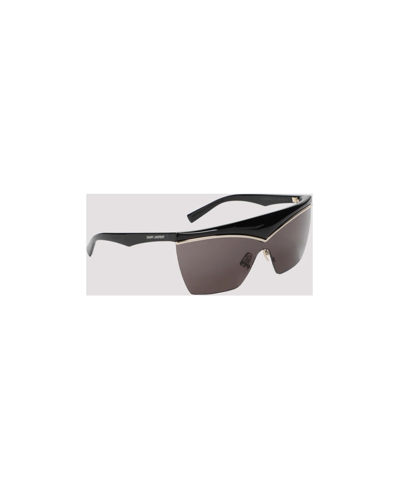 Saint Laurent Paris o1bcso1str0426 Size:OS/Sl 614 Mask Sunglasses in Black Size ONE SIZE - 4 Thumbnail