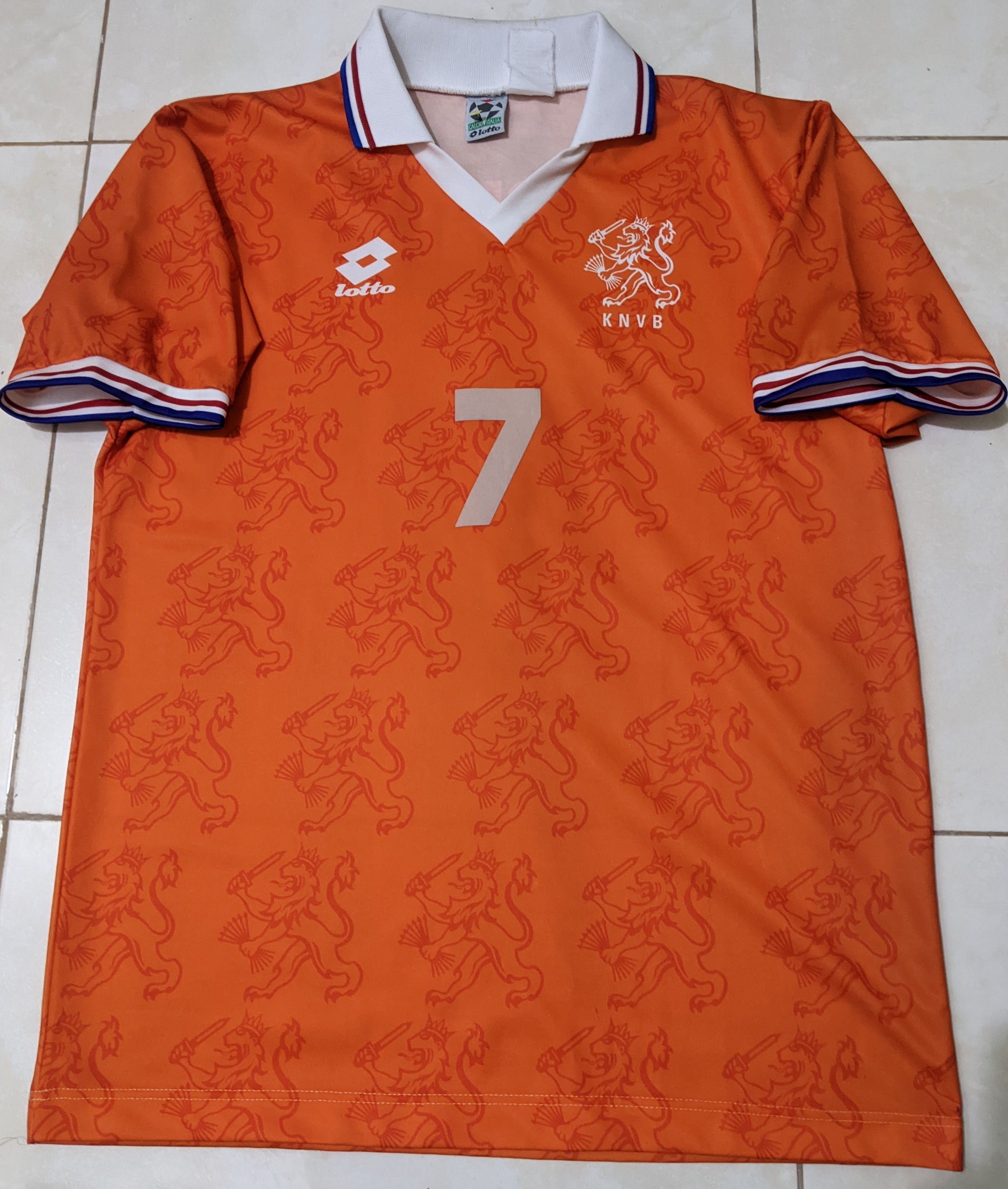 Lotto Sport Jersey world cup 94 Netherlands home Overmars football shirt Size US L / EU 52-54 / 3 - 1 Thumbnail