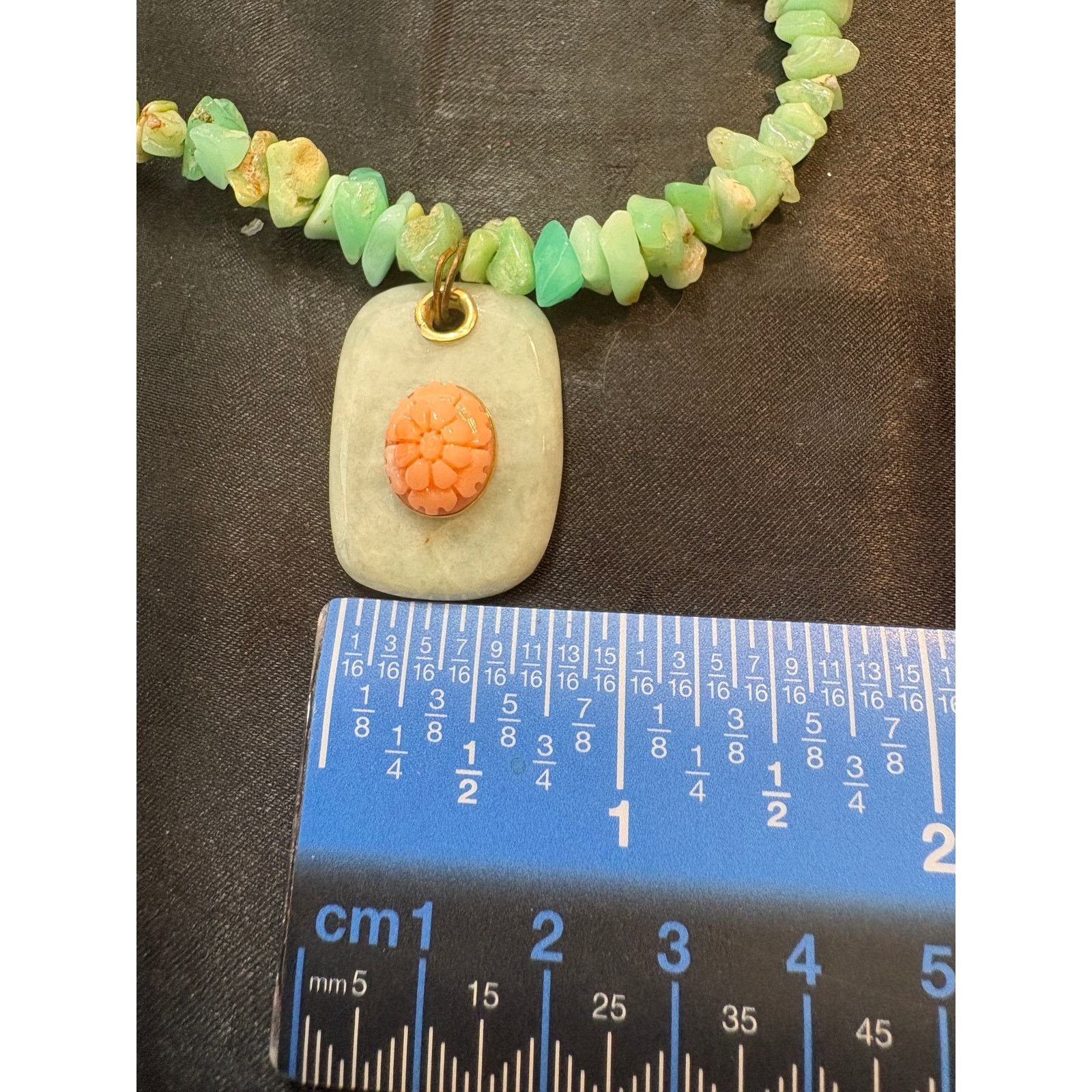 Other Vintage Jadeite Pendant Necklace 54g 1.25in Stone Size ONE SIZE - 9 Thumbnail