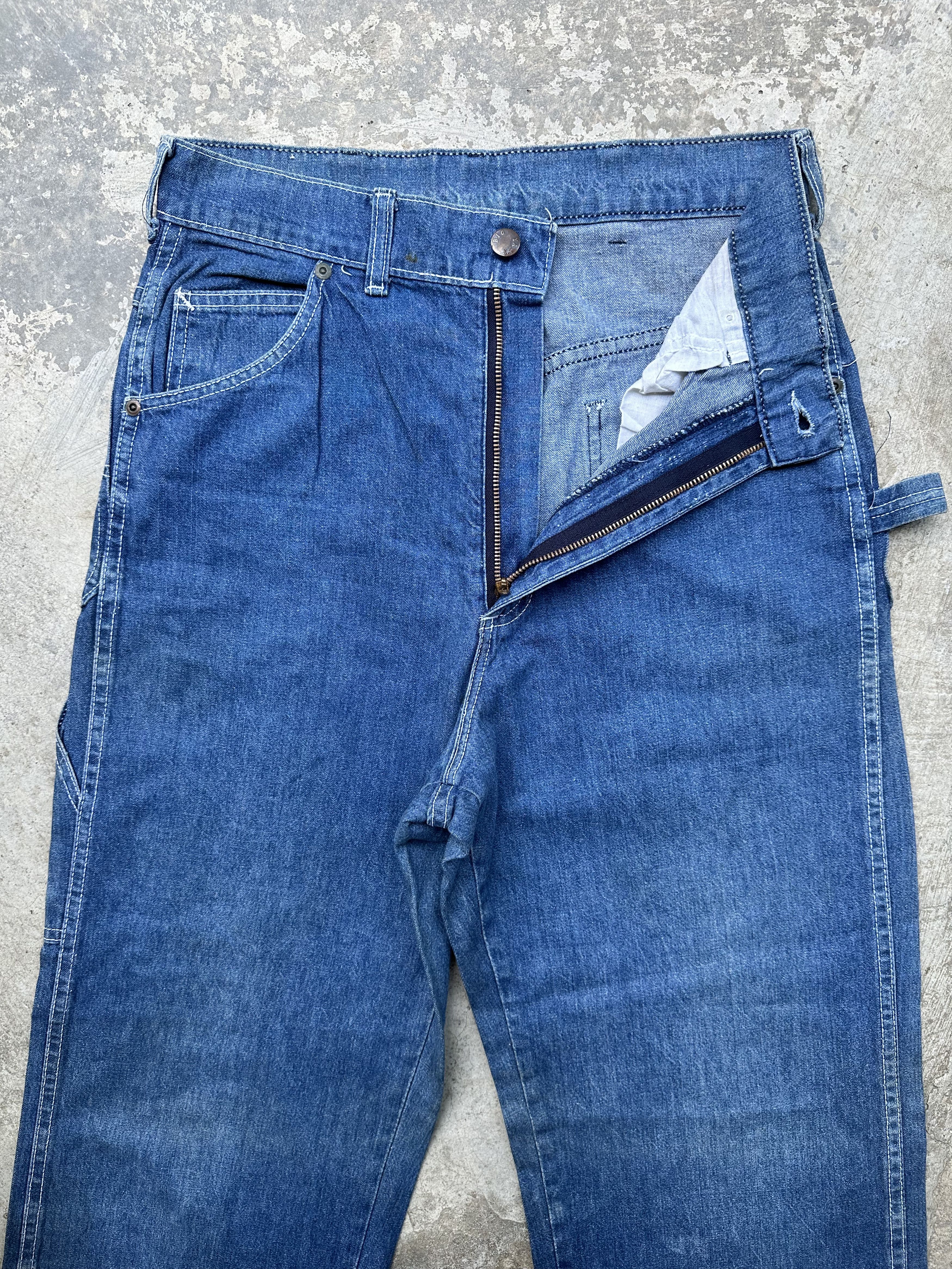 Vintage Vintage 70s Big Yank Carpenter Patina Denim Pant Size US 29 - 5 Thumbnail