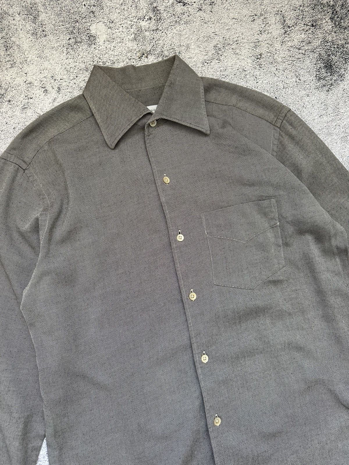 Ermenegildo Zegna Vintage Ermenegildo Zegna Cashmere Shirt Gray Luxury Fit Size US M / EU 48-50 / 2 - 6 Thumbnail