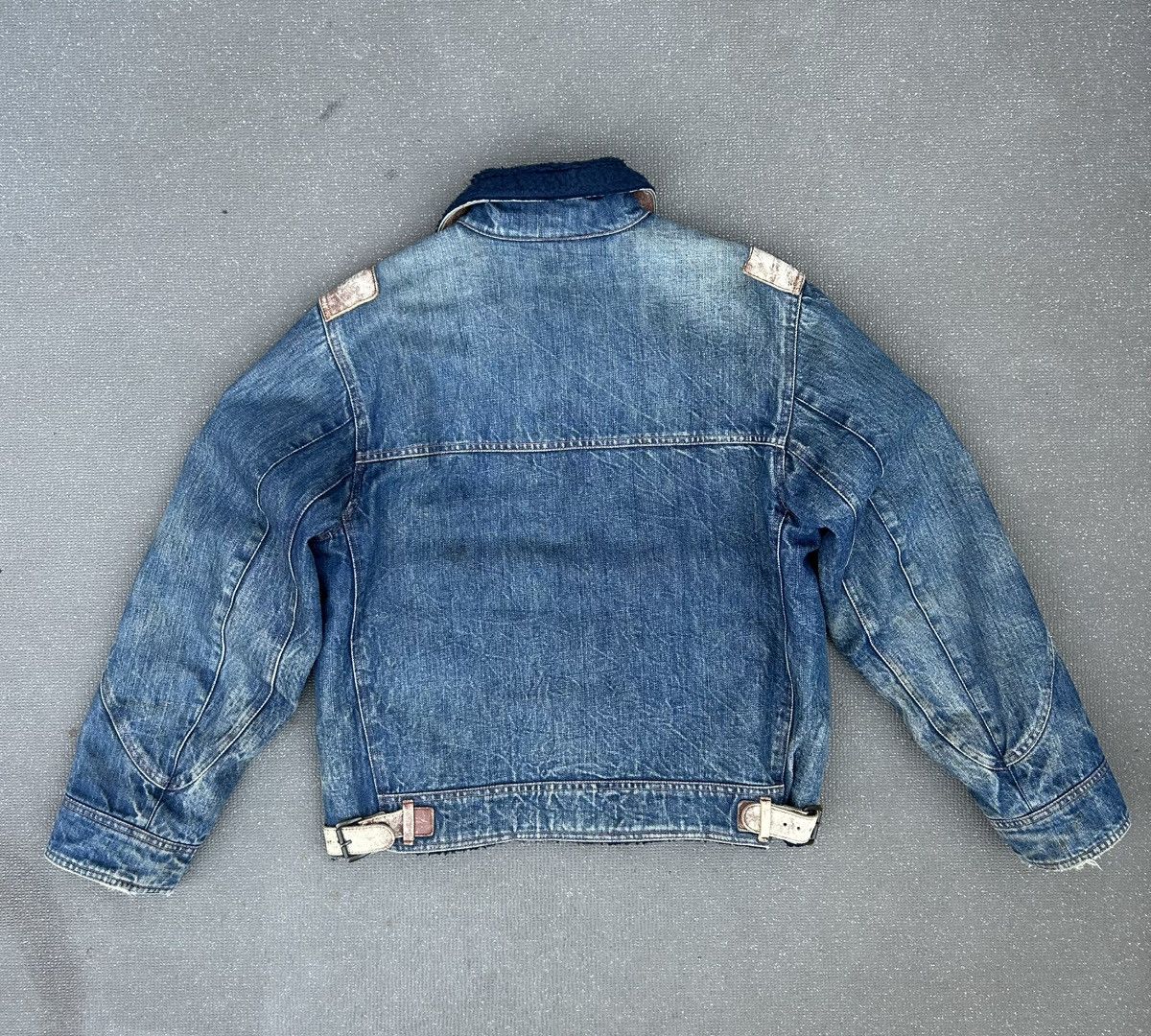 Emporio Armani Emporio Armani 80s Denim B-3 Military Flight / Work Jacket Size US L / EU 52-54 / 3 - 2 Thumbnail