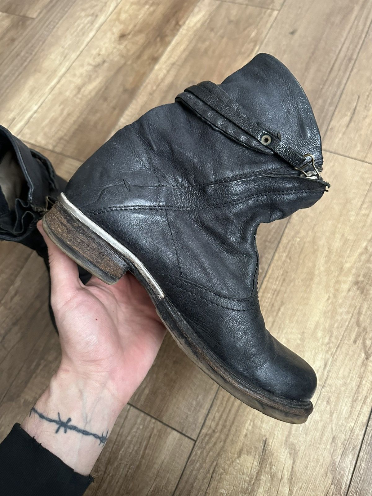 A.S.98 AS 98 Airstep Vintage Leather High Top Boots Shoes Size US 5.5 / EU 38 - 10 Thumbnail