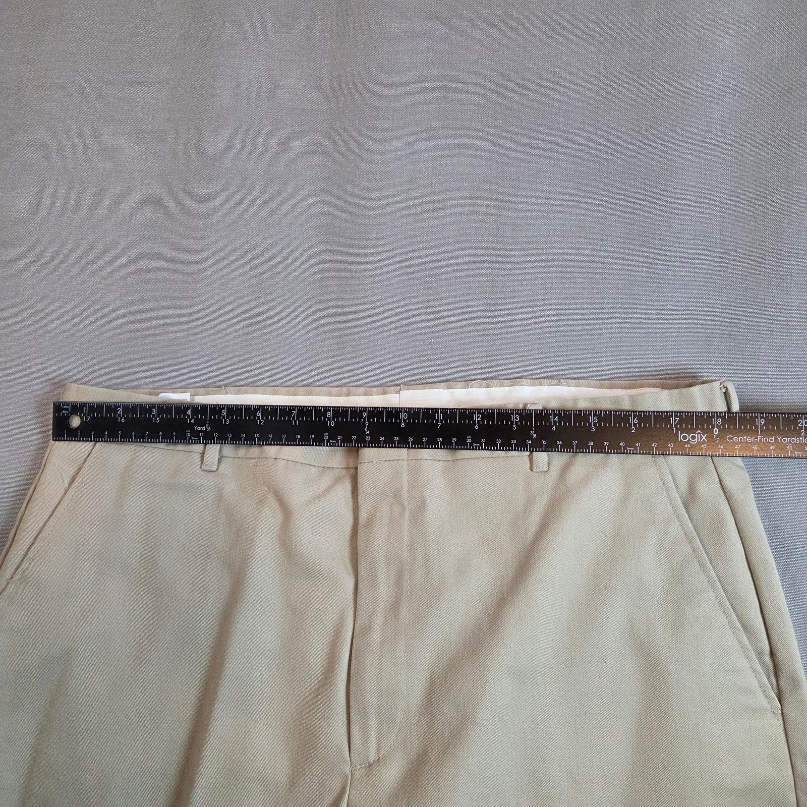 Vintage Knightsbridge Slacks 37x26 Khaki USA Cotton Blend Size US 38 / EU 54 - 5 Thumbnail