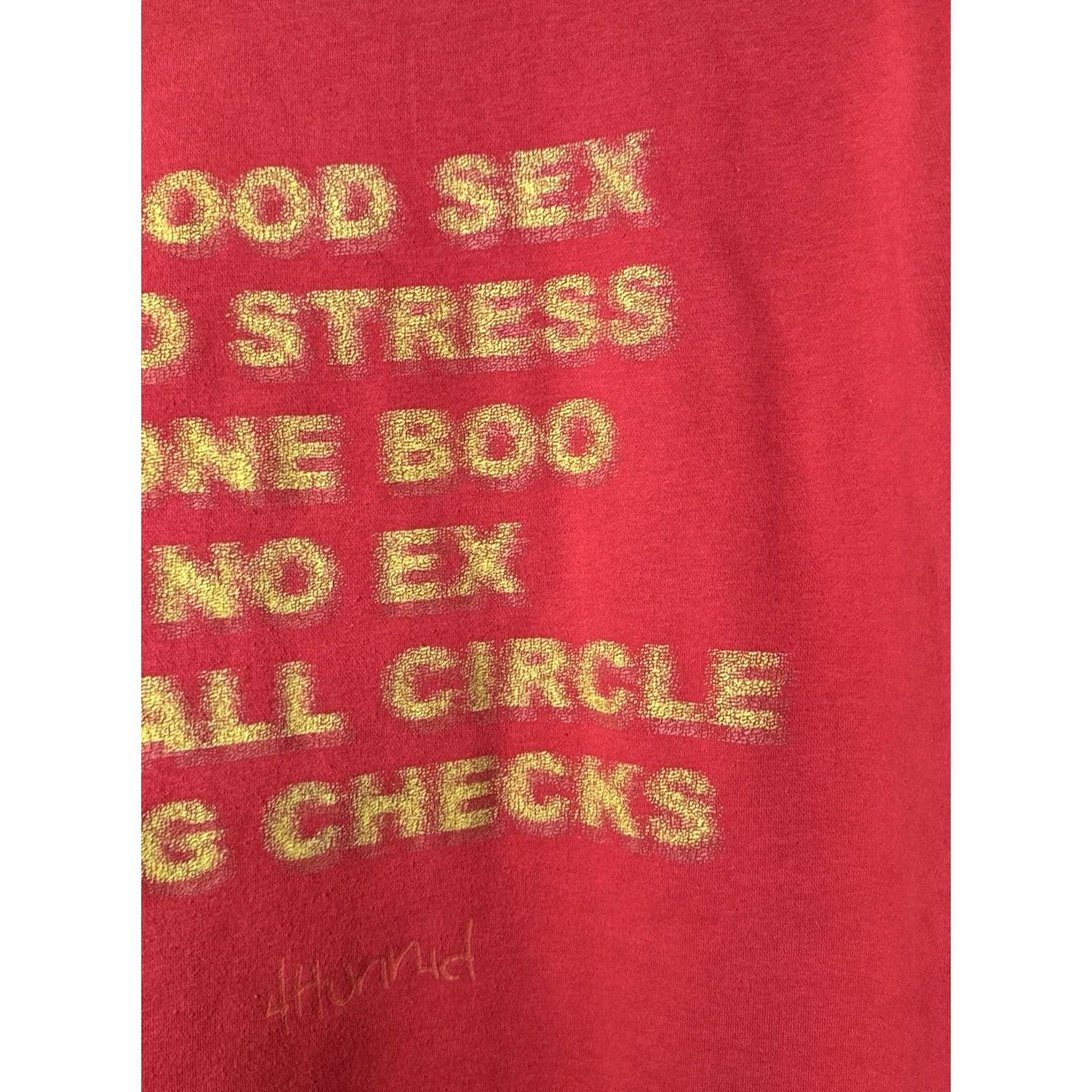 Vintage 4 Hunnid Crewneck Sweatshirt Men XL Red Vintage No Stress Good Sex Size US XL / EU 56 / 4 - 6 Thumbnail