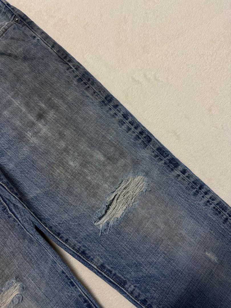 Levi's 💥INSANE💥CRAZY THRASHED ABRECROMBIE FLARED BELL BOTTOM JEANS Size US 35 - 9 Thumbnail