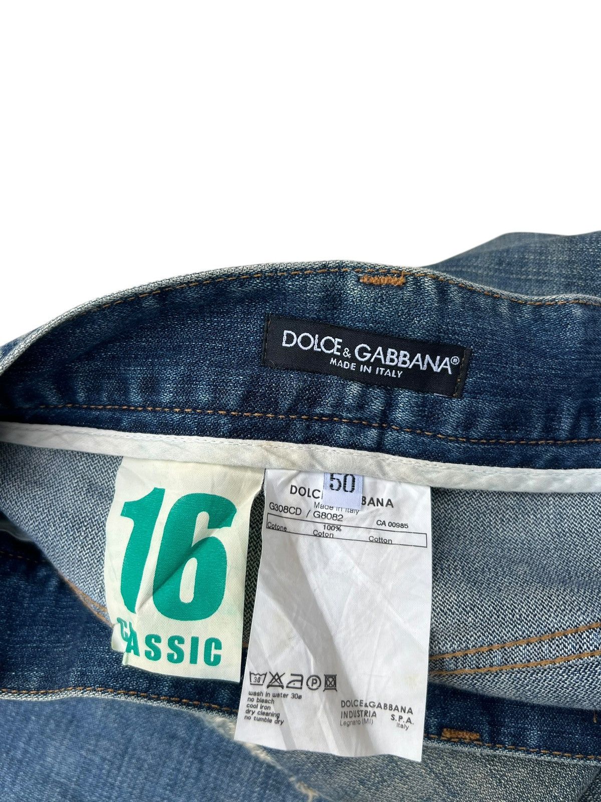 Dolce & Gabbana Vintage 00s Dolce & Gabbana Dirty Mud Distressed Denim Jeans Size US 34 / EU 50 - 18 Thumbnail