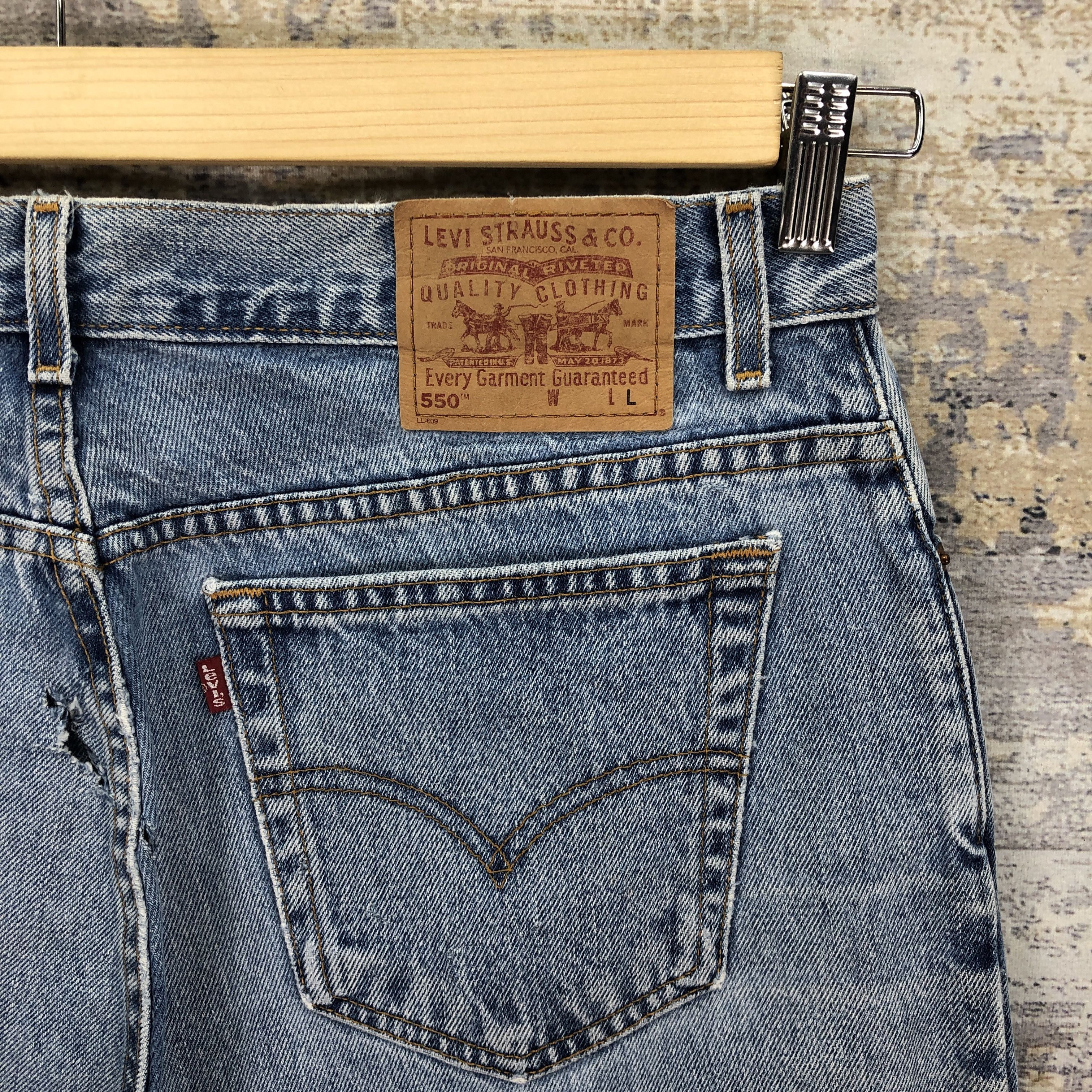 Levi's Vintage 90s Levis Sun Faded Jeans Levi's Light Wash Denim Size US 34 / EU 50 - 5 Thumbnail