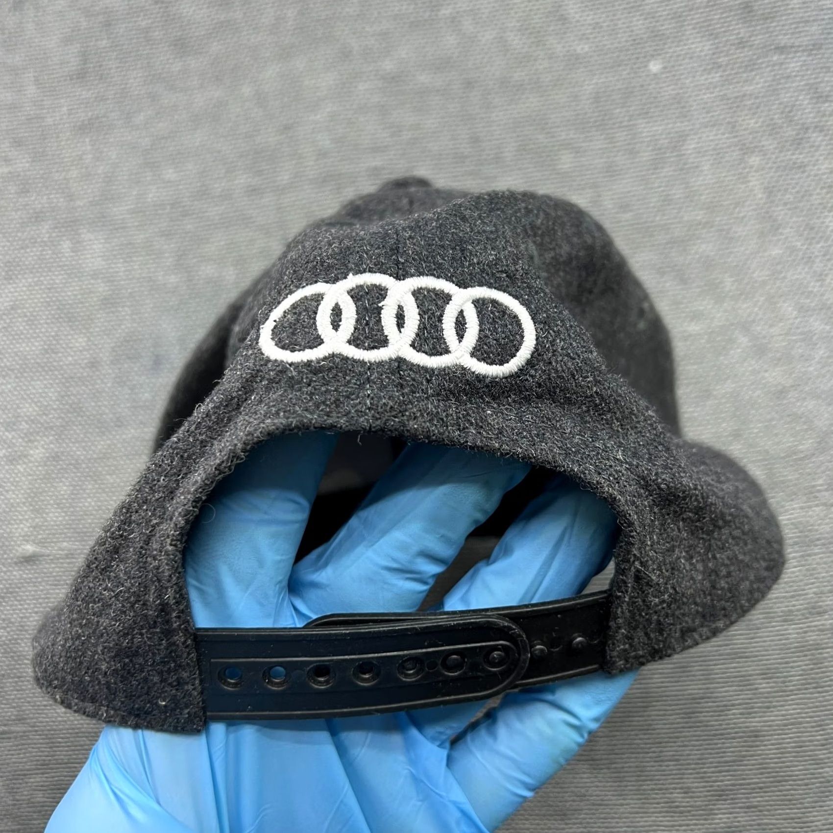 Vintage Audi Ski World Cup Cap One Size Adjustable Wool blend Gray FIS Fleece Hat Size US M / EU 48-50 / 2 - 4 Thumbnail
