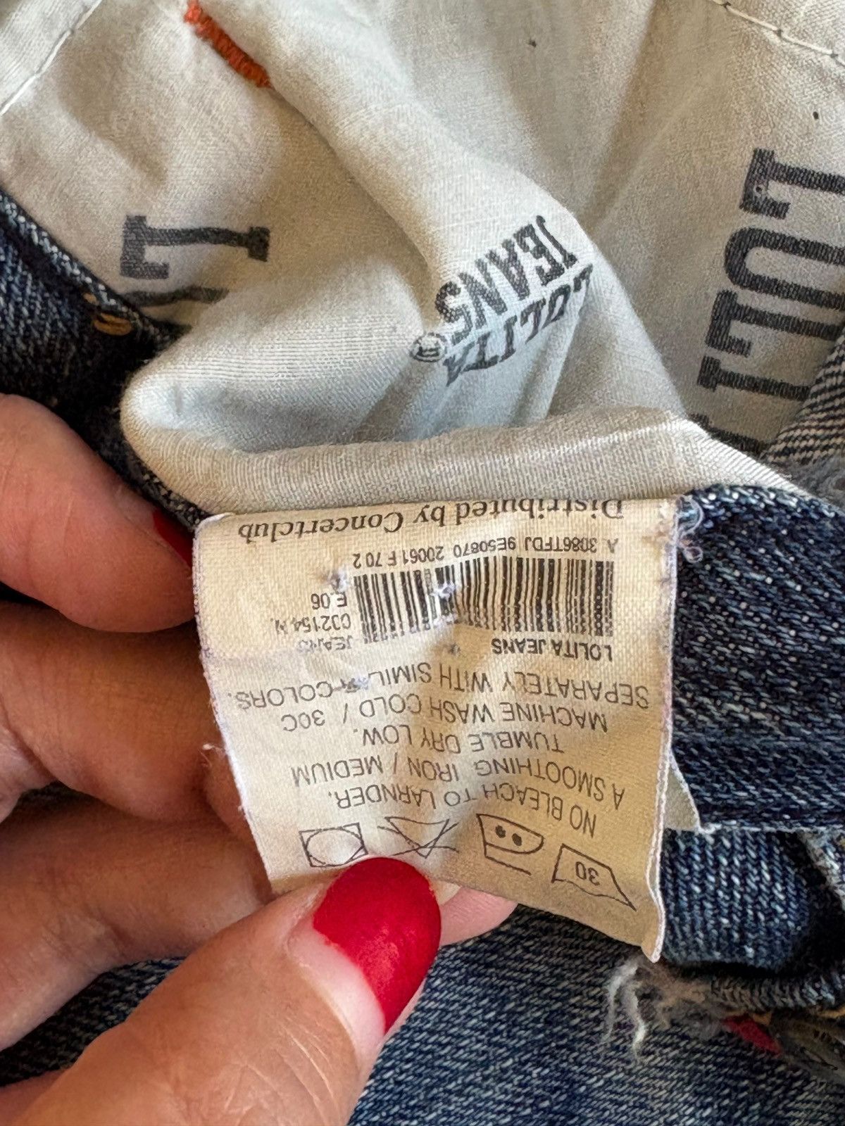 Dsquared2 Vintage Japanese Lolita Honeycomb Faded Wash Loose Jeans Size US 31 - 12 Thumbnail