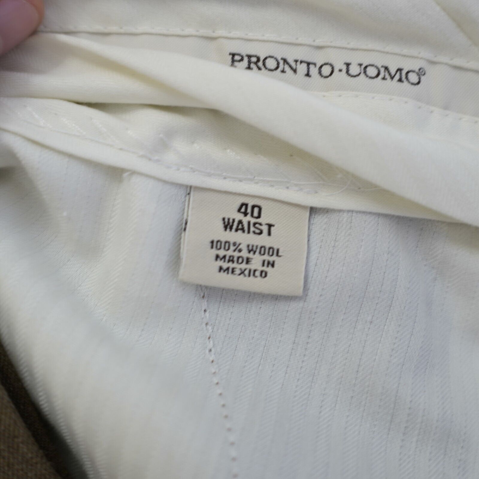 Pronto Uomo Pronto Uomo Wool Brown Dress Pants 40/31 High Rise Pleated C Size 40R - 9 Thumbnail