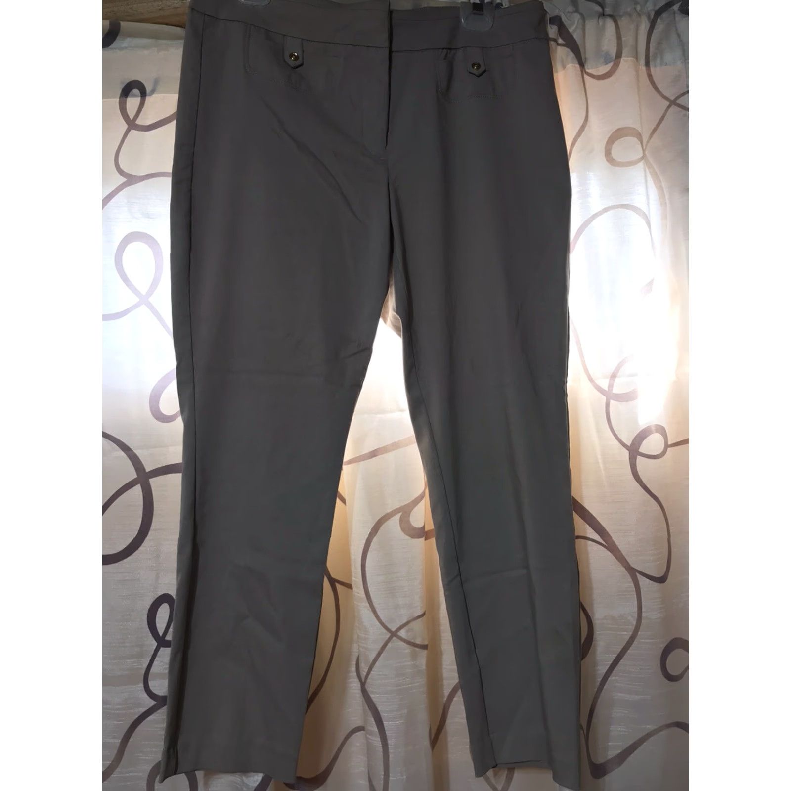 Vintage VINTAGE Briggs Women's Khaki Straight Fit Cropped Pants Size 10 Spring Summer Comfort Stretch Size 32" / US 10 / IT 46 - 2 Thumbnail