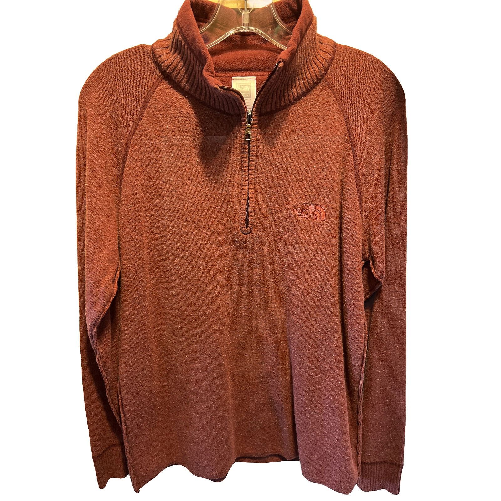 The North Face The North Face Mens L Red LS Zip Cotton Acrylic Wool Sweater Size US L / EU 52-54 / 3 - 1 Thumbnail