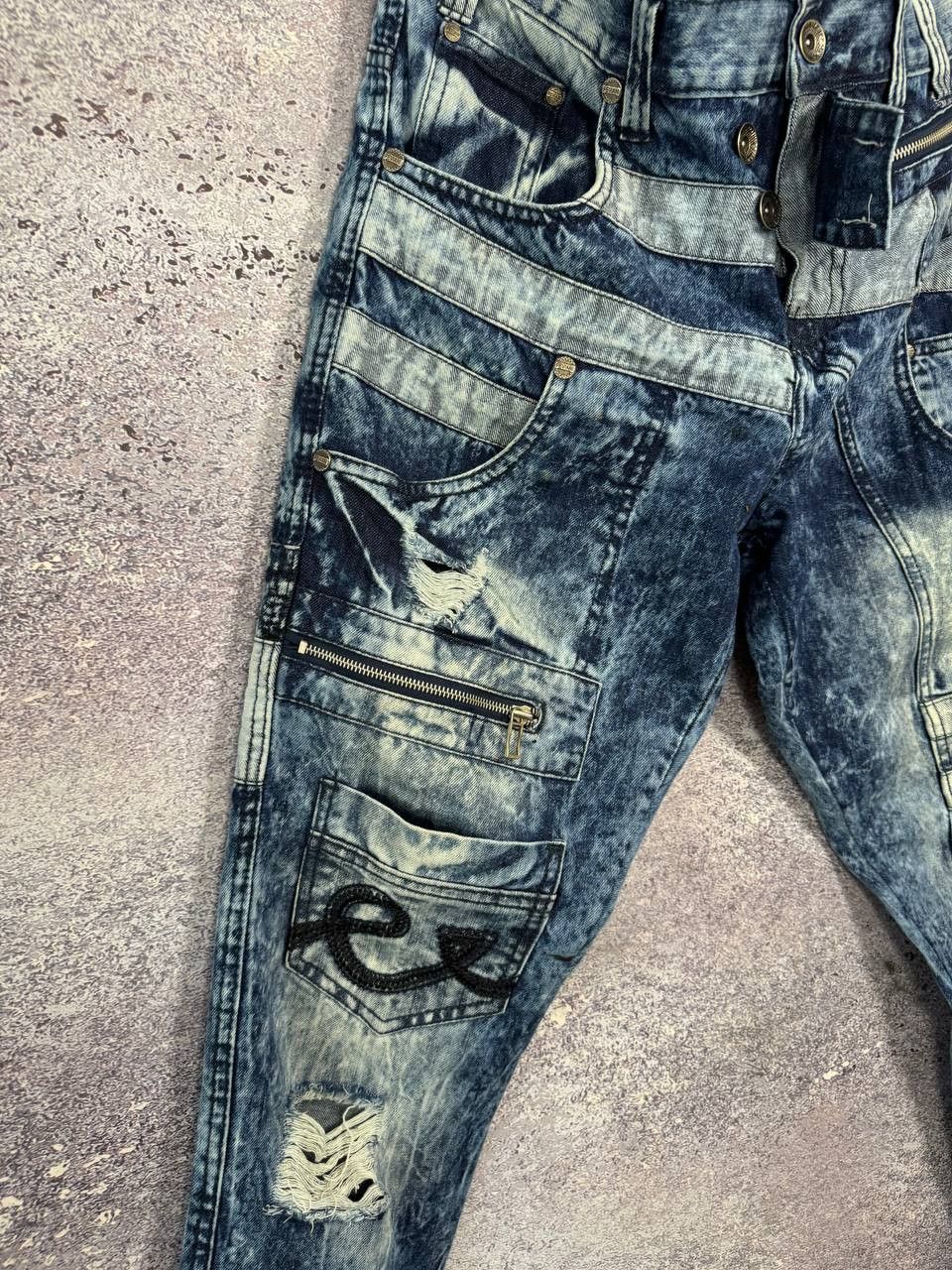 Designer × Japanese Brand × Vintage PEVIANI Jeans Men's Size 38 Moto Acis Wash Straight Size US 38 / EU 54 - 7 Thumbnail