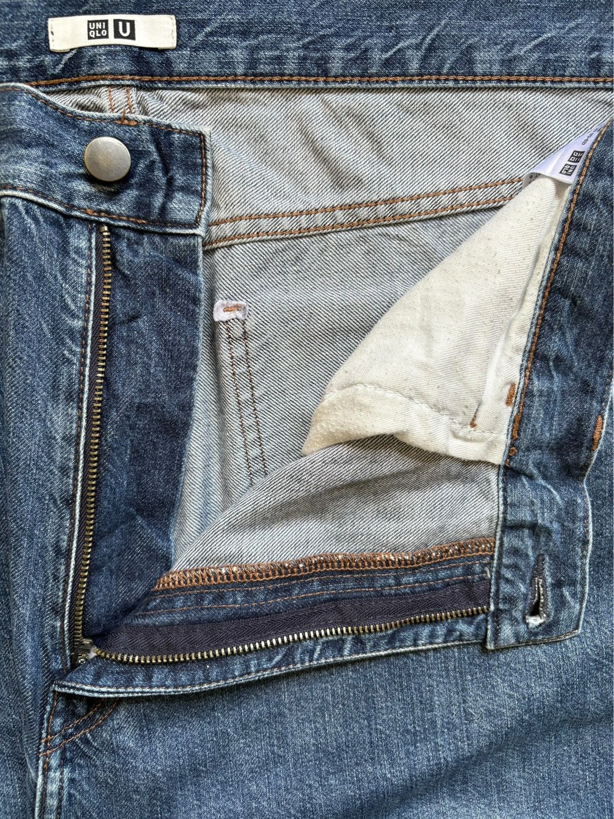 Christophe Lemaire × Japanese Brand × Uniqlo Vintage Uniqlo Blue Wash Loose Baggy Jeans Size US 38 / EU 54 - 9 Thumbnail