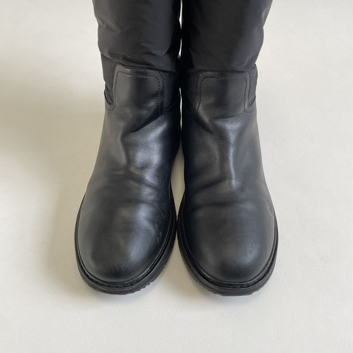 Prada Black Leather + Nylon Astro Biker Boots Size US 8 / EU 41 - 6 Thumbnail