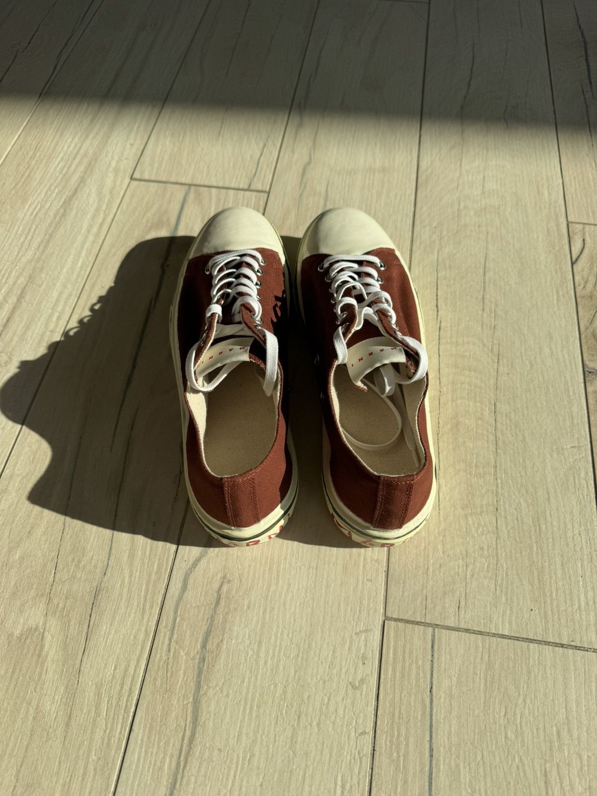 Marni DSWT! Marni Big Logo Handpainted Low Top Sneakers Size US 11 / EU 44 - 4 Thumbnail
