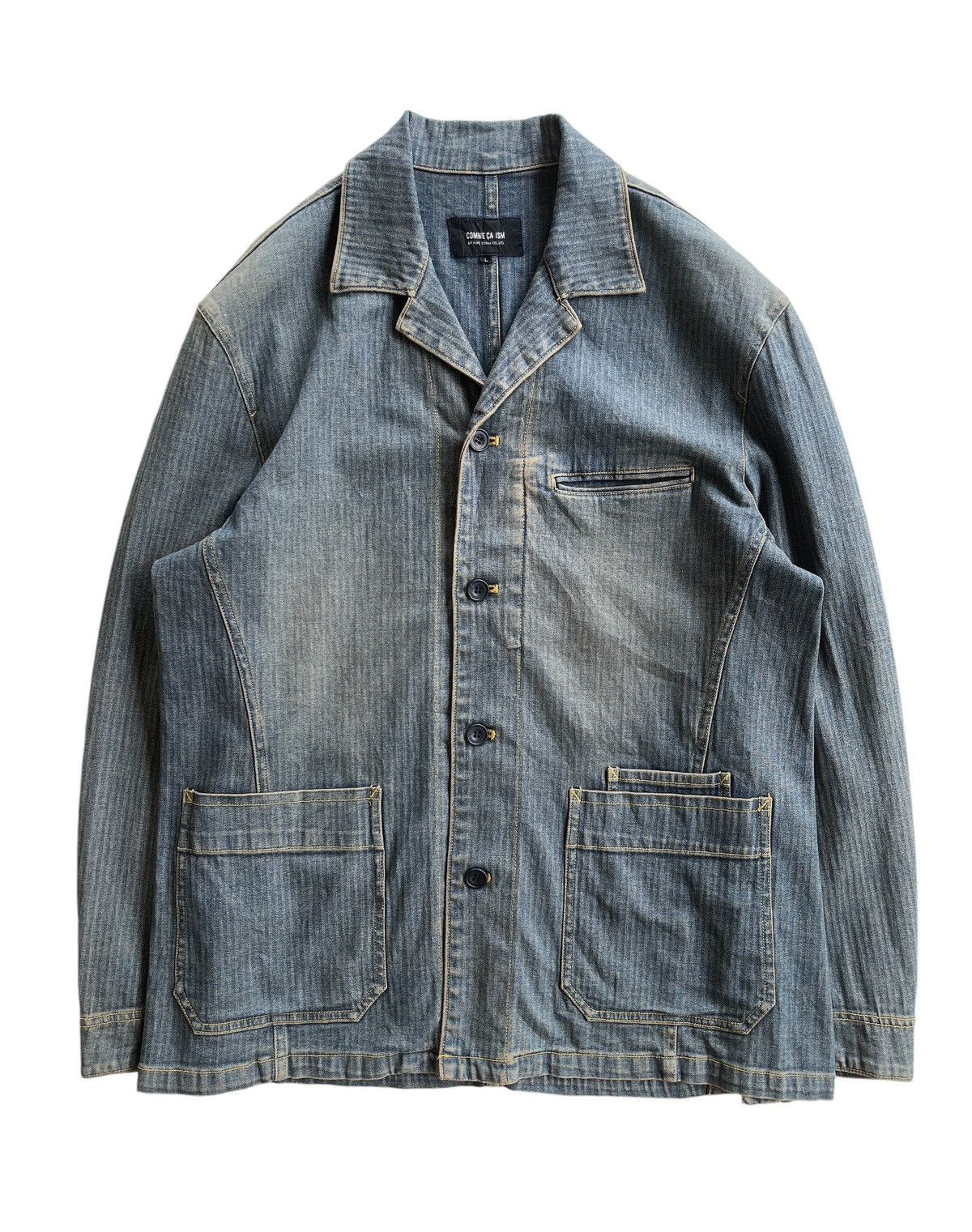 Japanese Brand Japanese Workers Chore Denim Jacket Size US L / EU 52-54 / 3 - 1 Thumbnail