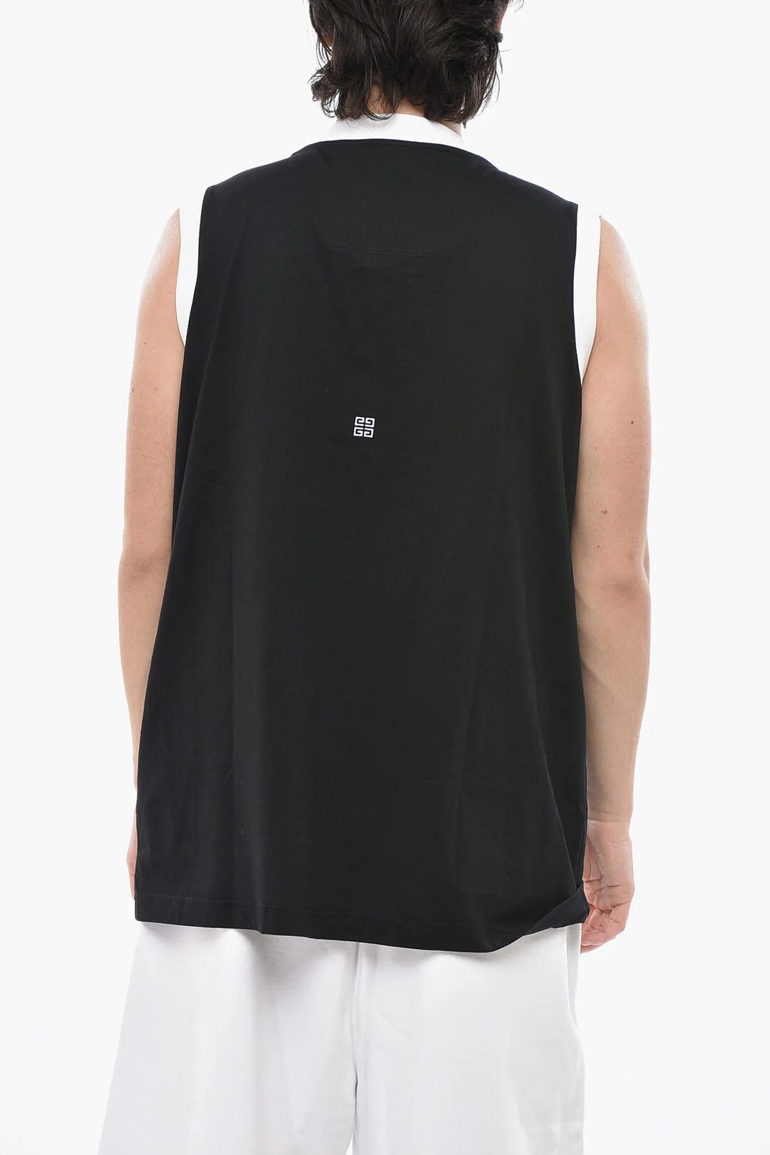 Givenchy og1mm0326 V-Neck Cotton Tank Top in Black Size US XXL / EU 58 / 5 - 2 Thumbnail