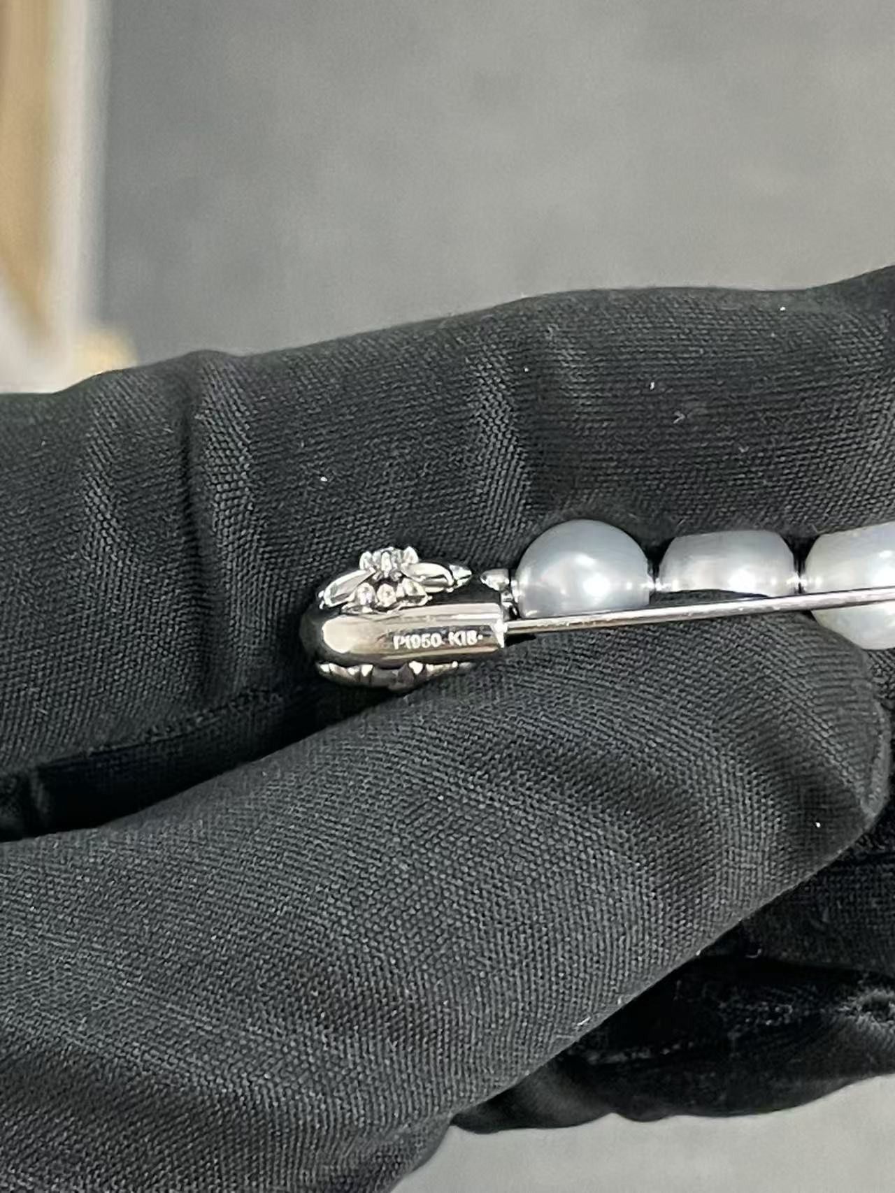 Chrome Hearts Chrome Hearts Mikimoto 18K White Gold Pearl Safety Pin Size ONE SIZE - 9 Thumbnail