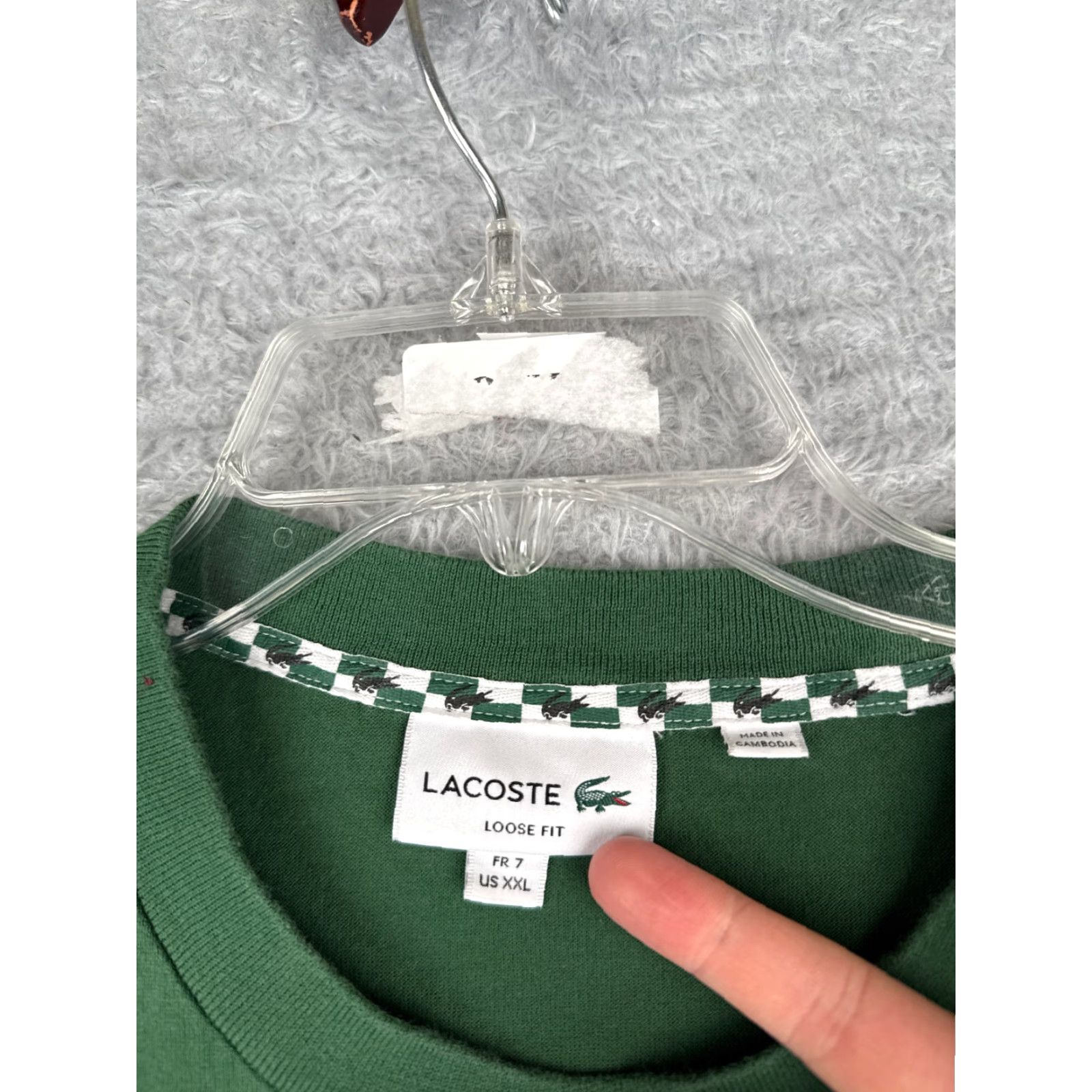 Lacoste Lacoste Shirt Adult 2XL Green Crew Neck Short Sleeve Cotton Tennis Logo Embroidered Men’s Shirt Size US XXL / EU 58 / 5 - 7 Thumbnail