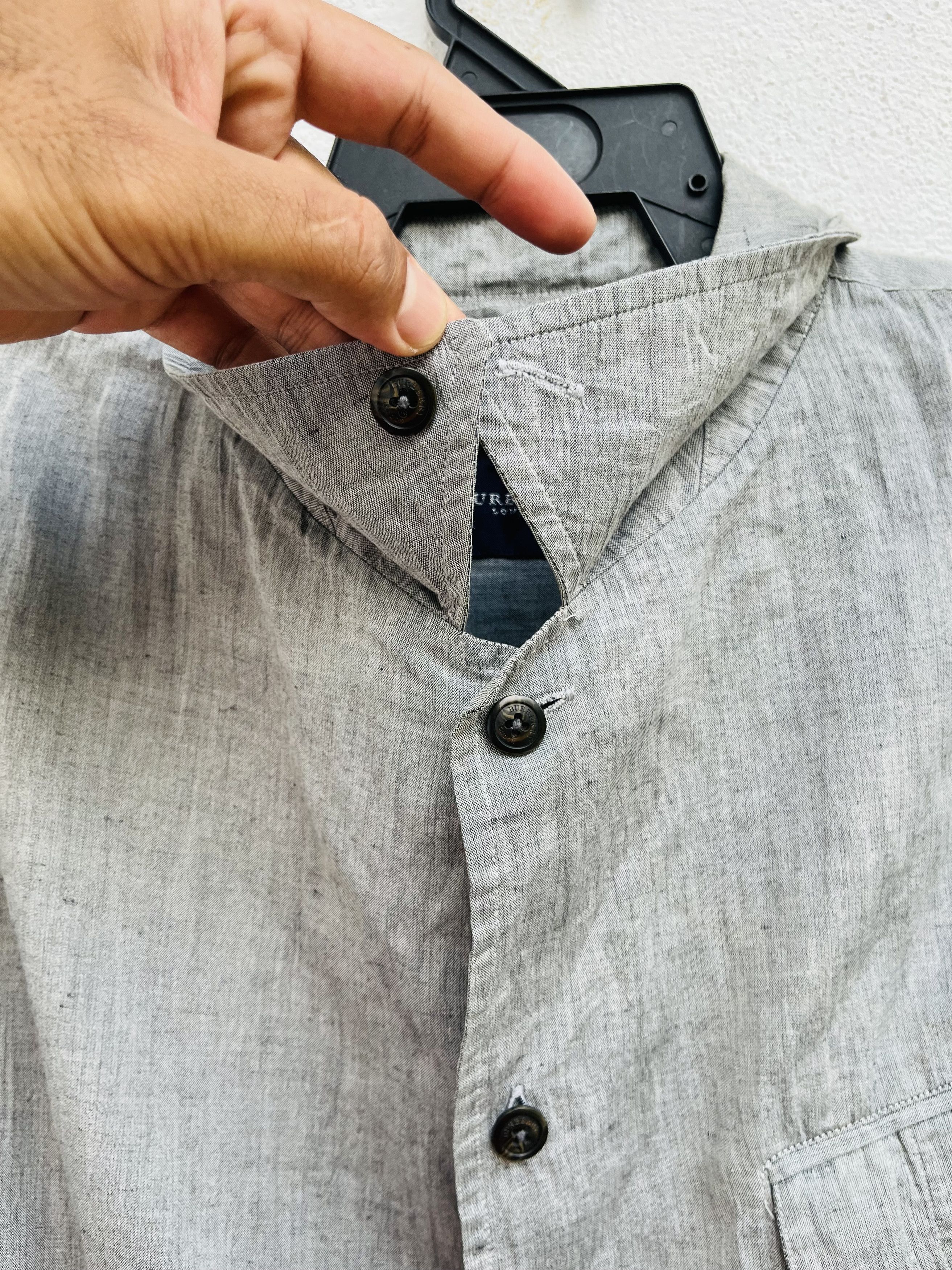 Burberry × Japanese Brand × Vintage Vintage Burberry London Grey Button Up Fashion Style Size US XL / EU 56 / 4 - 8 Thumbnail