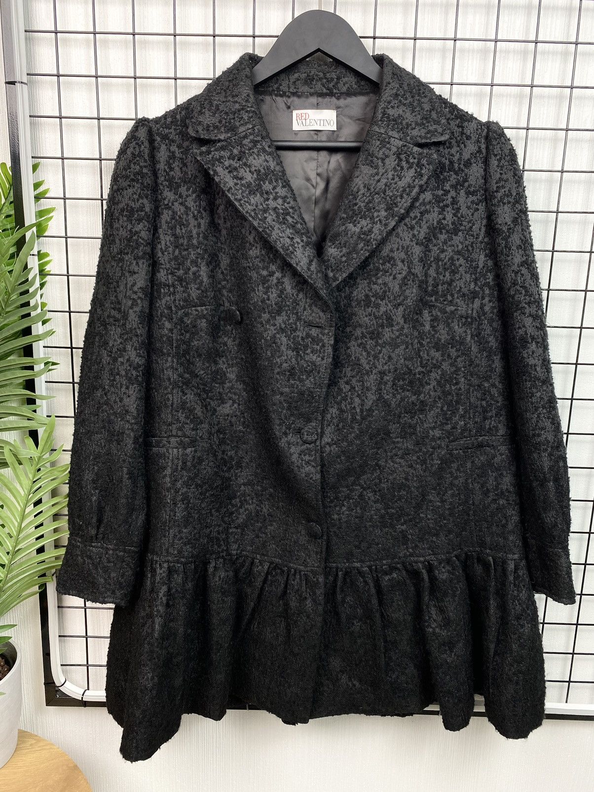 RED Valentino RED Valentino Wool Jacket Women Blazer Black Coat Size L / US 10 / IT 46 - 1 Thumbnail