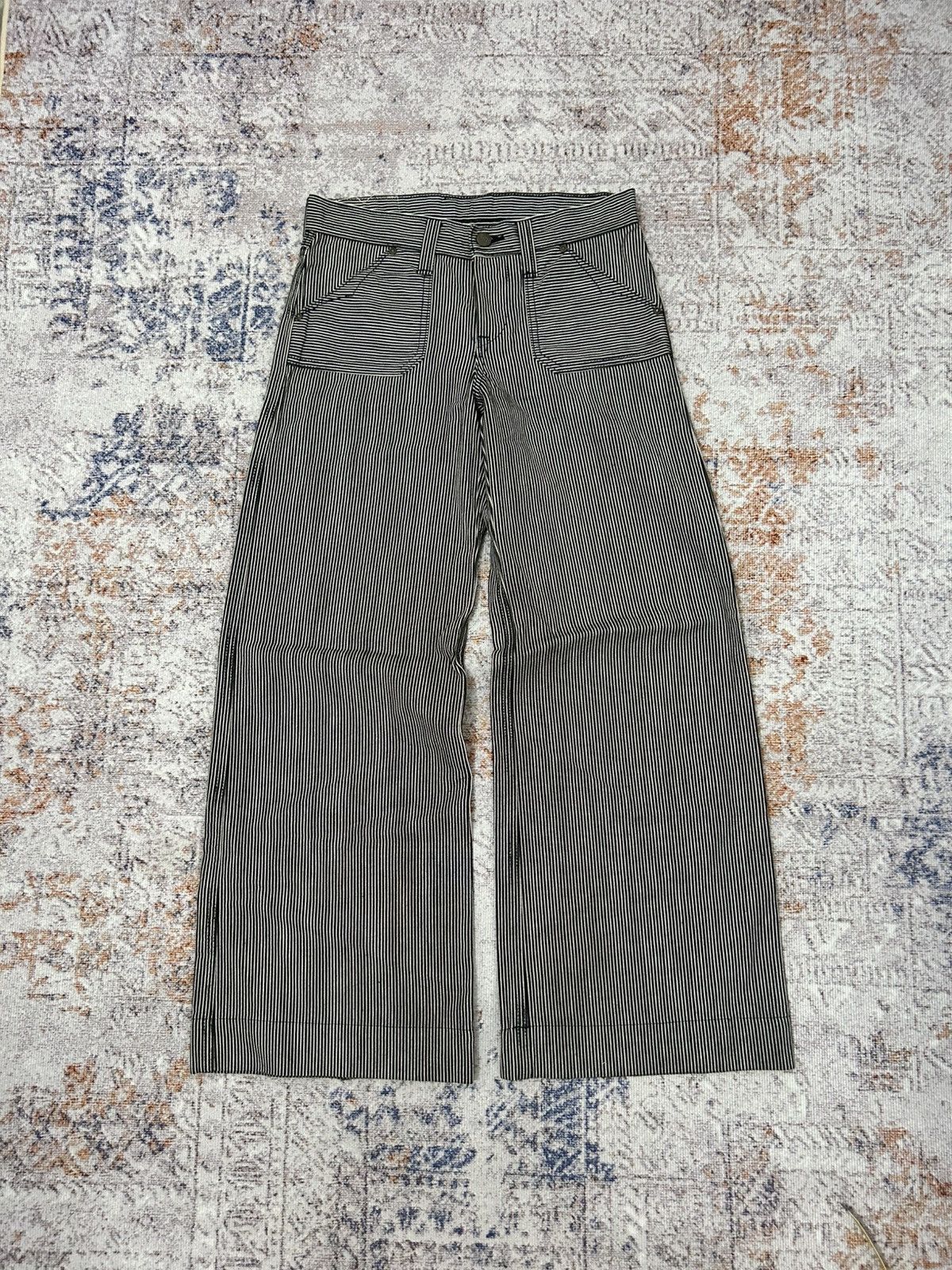 Lee Lee Union Made Japan Stripe Wide Leg Pants Size US 29 - 2 Thumbnail