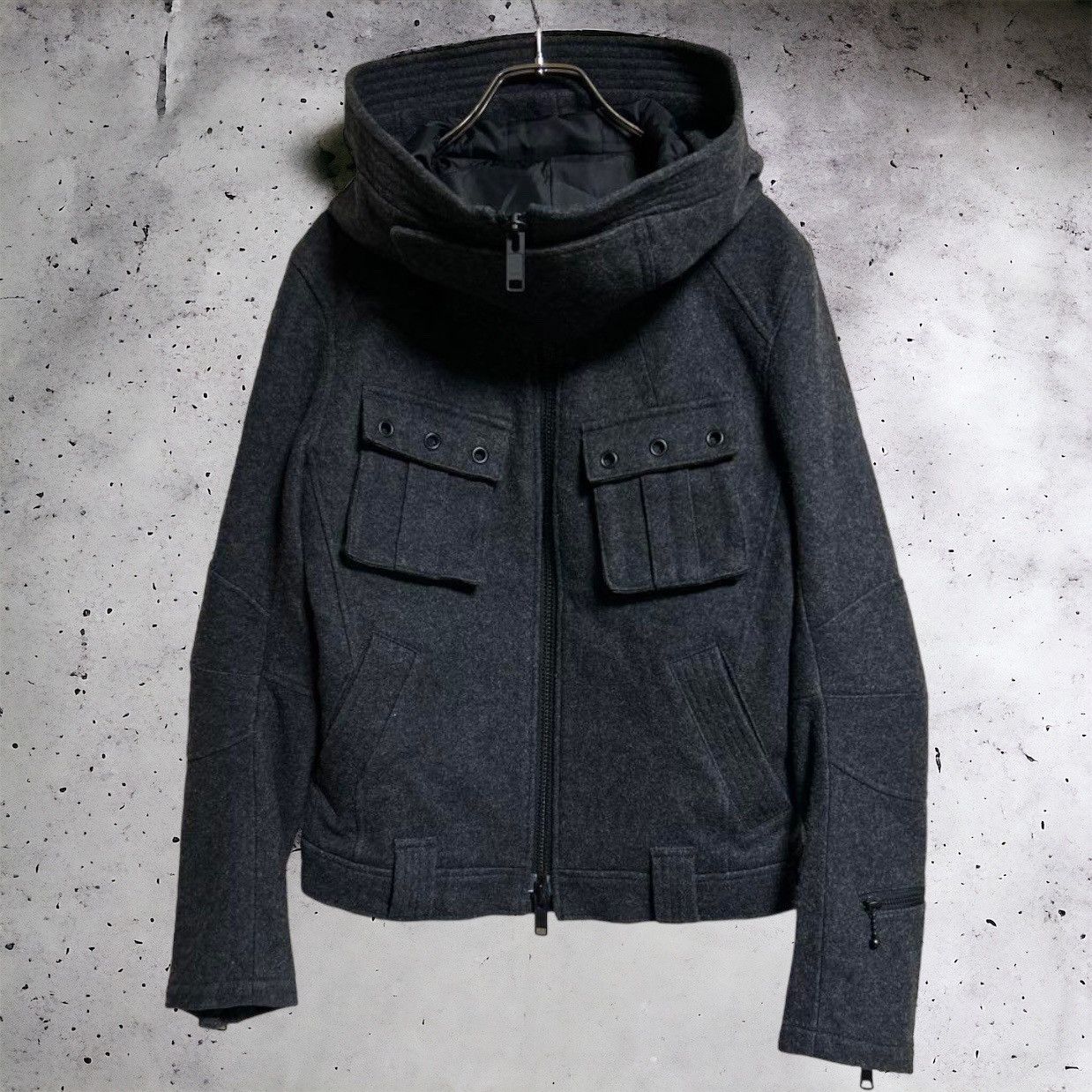 image of If Six Was Nine x Ppfm 2006 Ppfm Oversized Hooded Jacket in Charcoal, Men's (Size Small)