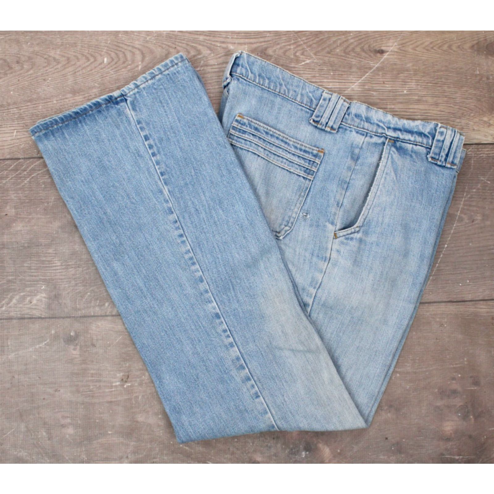 Levi's VINTAGE Men's VTG 1970s Levi's Jeans Wide Leg Sz 36x29.5 Denim Bellbottoms 70s Size US 36 / EU 52 - 2 Thumbnail
