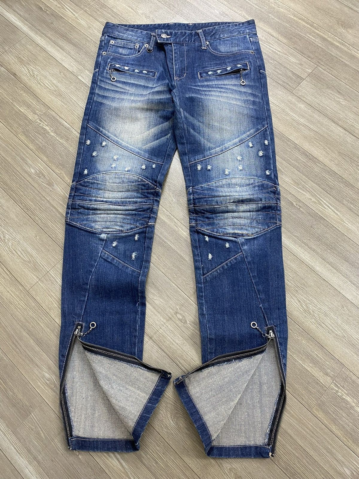 PPFM Vintage PPFM Japan Distressed Punk Lgb Style Bikers Jeans Size US 34 / EU 50 - 2 Thumbnail