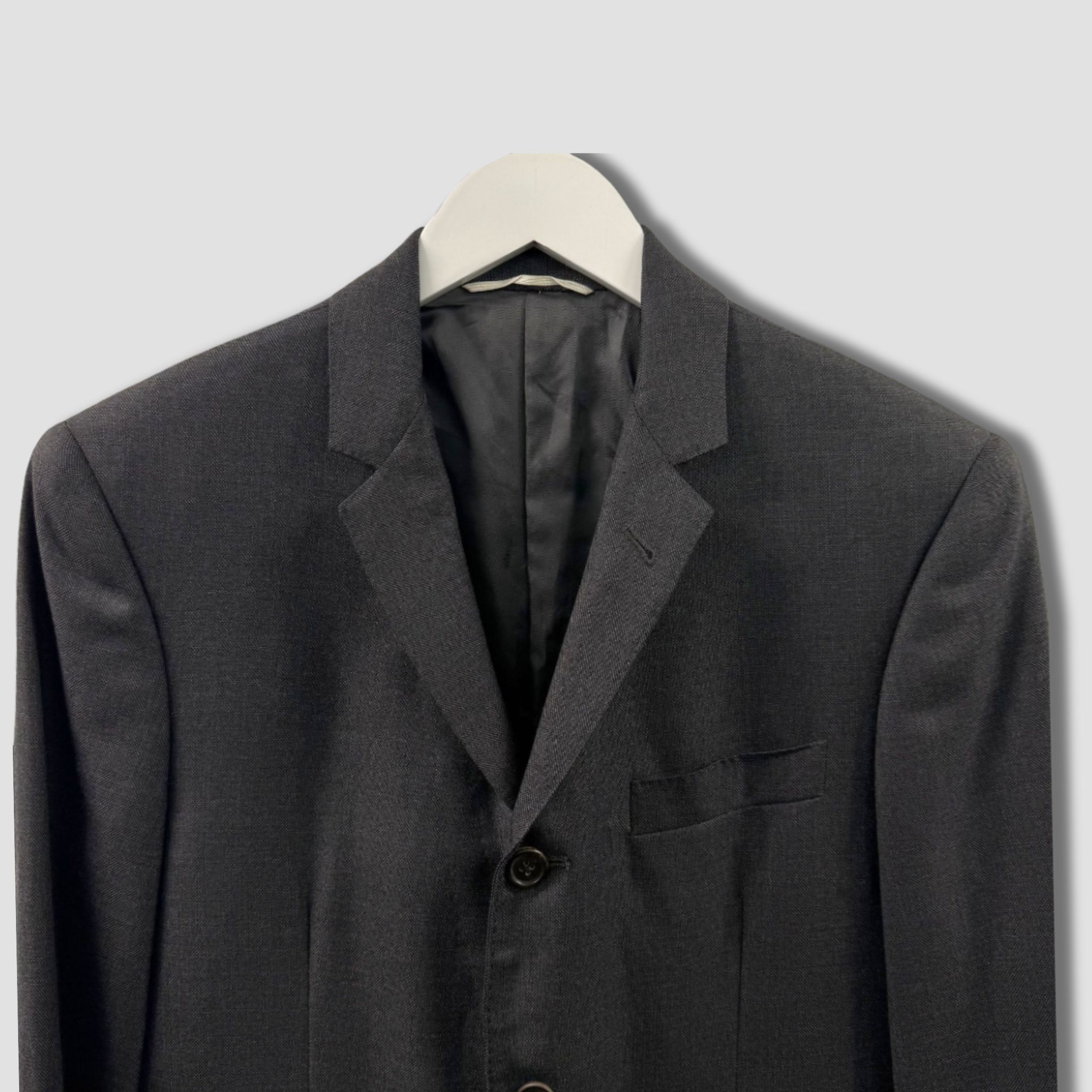 Thom Browne THOM BROWNE Dark Grey 3 Button Wool Blazer Jacket Size 36R - 4 Thumbnail