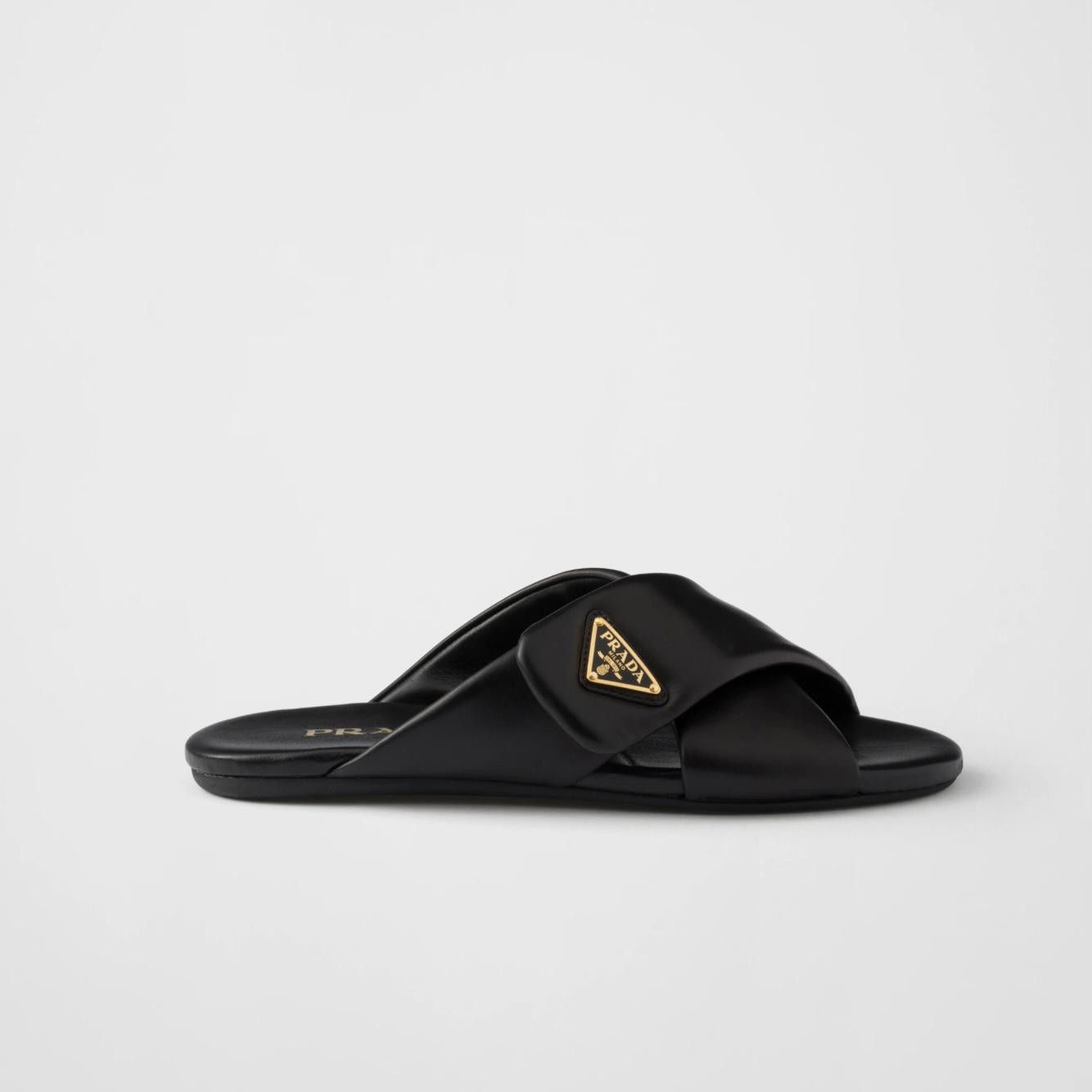 Prada PRADA PADDED LEATHER SLIDES SIZE 41 Size ONE SIZE - 1 Thumbnail