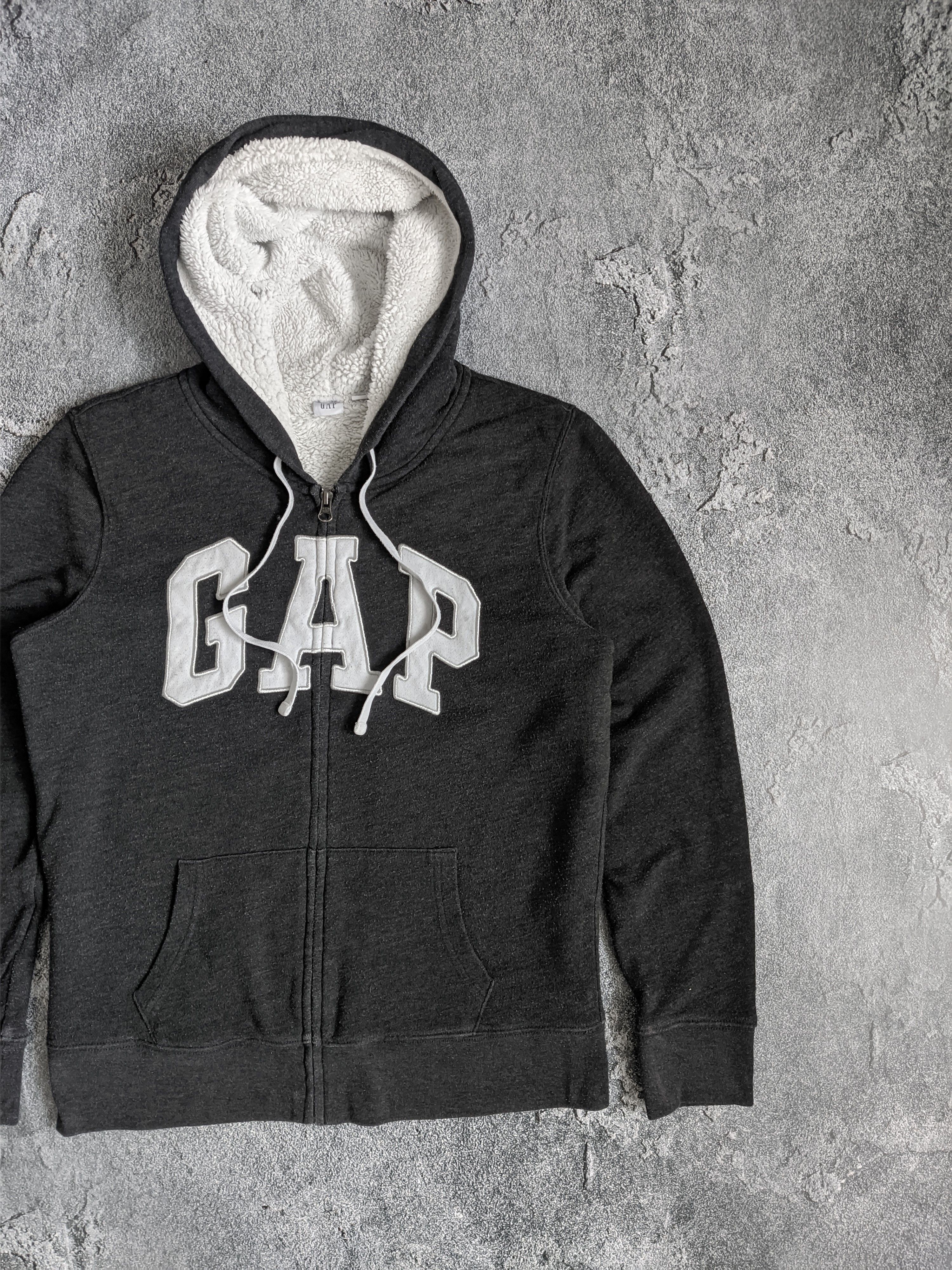 Gap Gap zip hoodie fur big logo vintage y2k sherpa Size M / US 6-8 / IT 42-44 - 4 Thumbnail