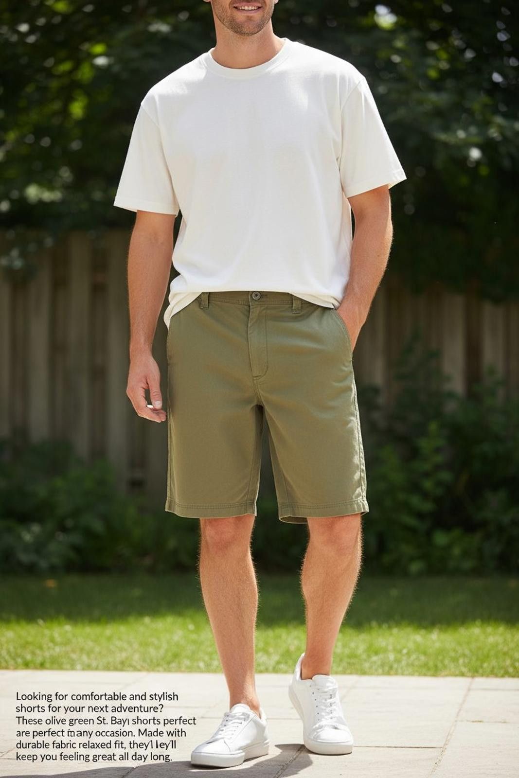St. Johns Bay St. John's Bay Men's Khaki Chino Shorts Size US 36 / EU 52 - 1 Thumbnail
