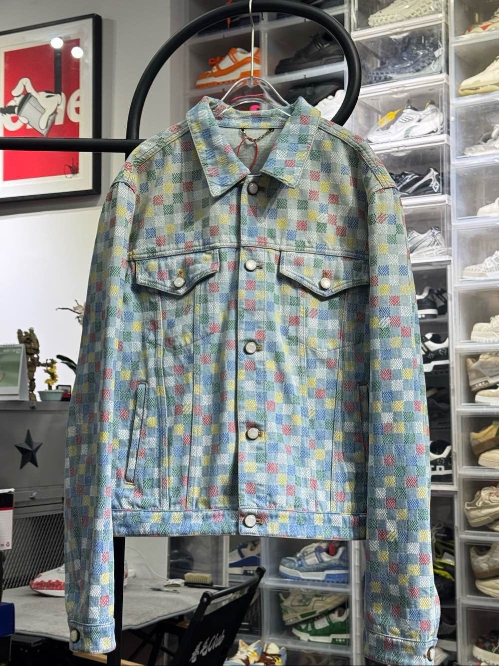 Louis Vuitton Louis Vuitton Damier Check Denim Jacket Size XL Size US XL / EU 56 / 4 - 1 Thumbnail