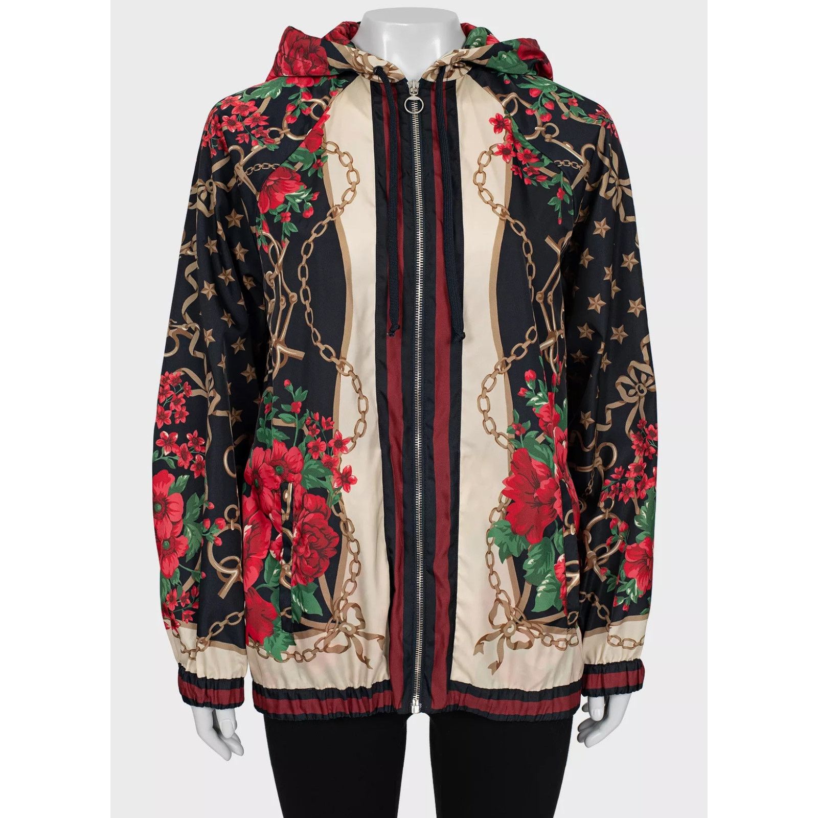 Gucci Gucci Women's Floral Print Slim Fit Jacket Sz S Size S / US 4 / IT 40 - 1 Thumbnail