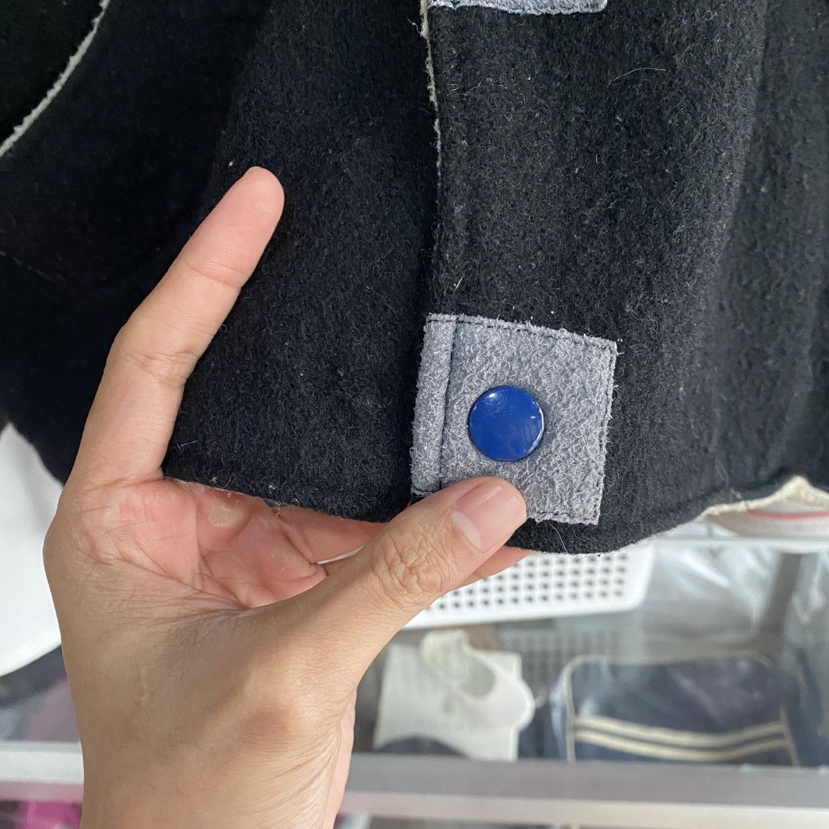 Kansai Yamamoto Vtg 90s Kansai Yamamoto "BASARA" Graphic Wool Bomber Jacket Size US S / EU 44-46 / 1 - 11 Thumbnail