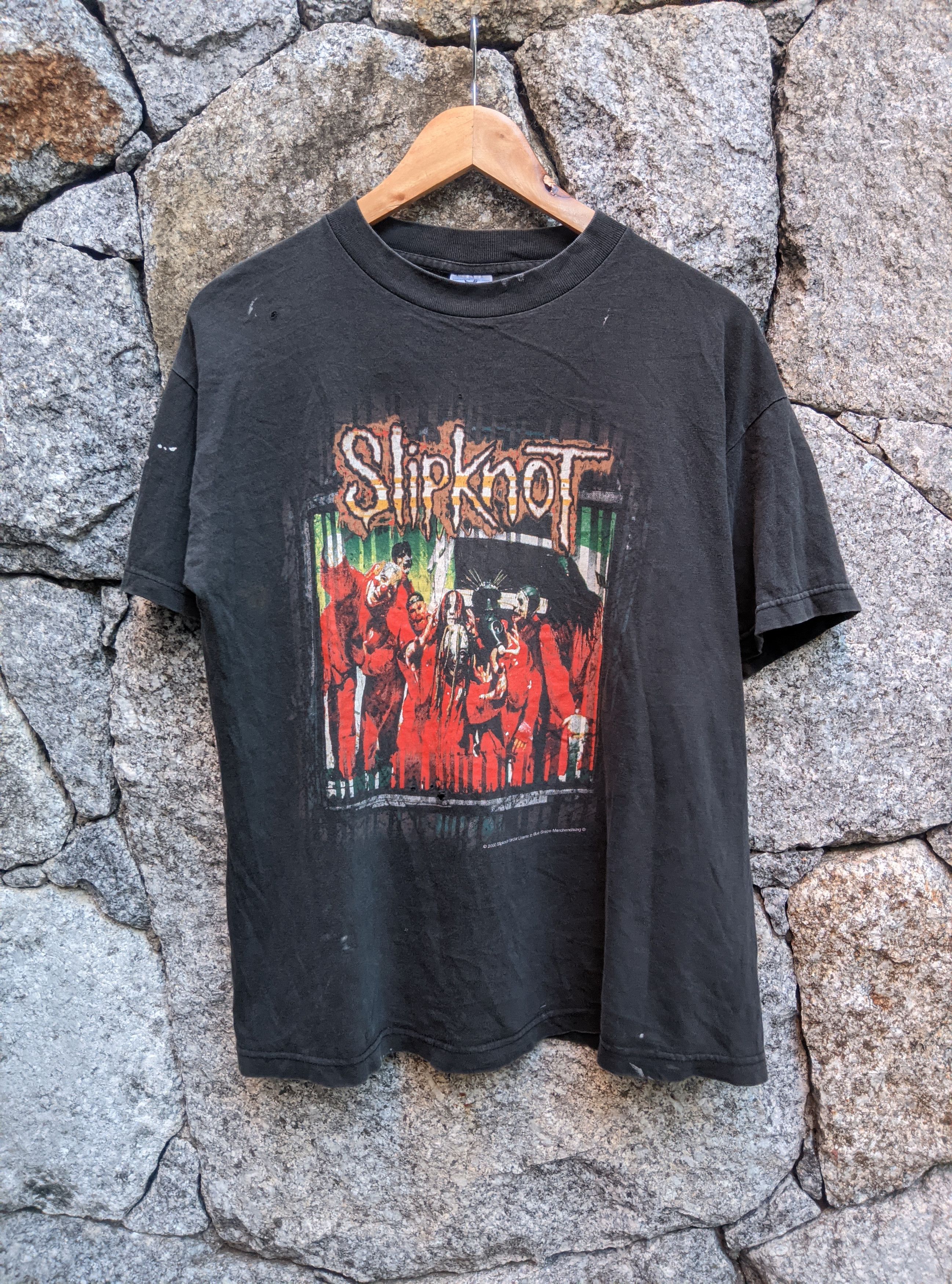 Band Tees Vintage 2000 thrashed Slipknot nu metal distressed fade t Size US M / EU 48-50 / 2 - 1 Thumbnail