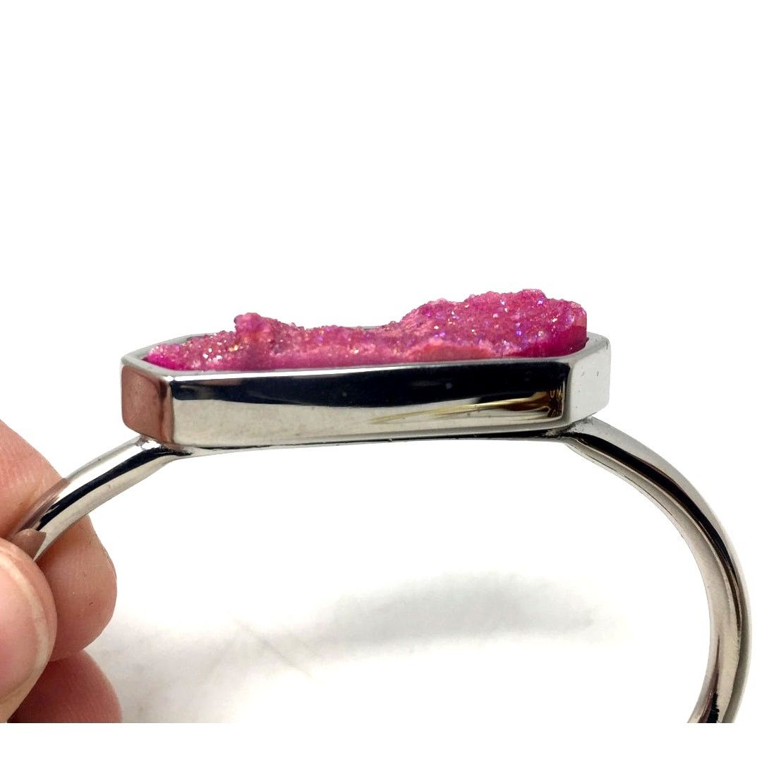 Other Kinsley Armelle Pink Blush Quartz Silver Ion Plated Bangle Size ONE SIZE - 2 Thumbnail