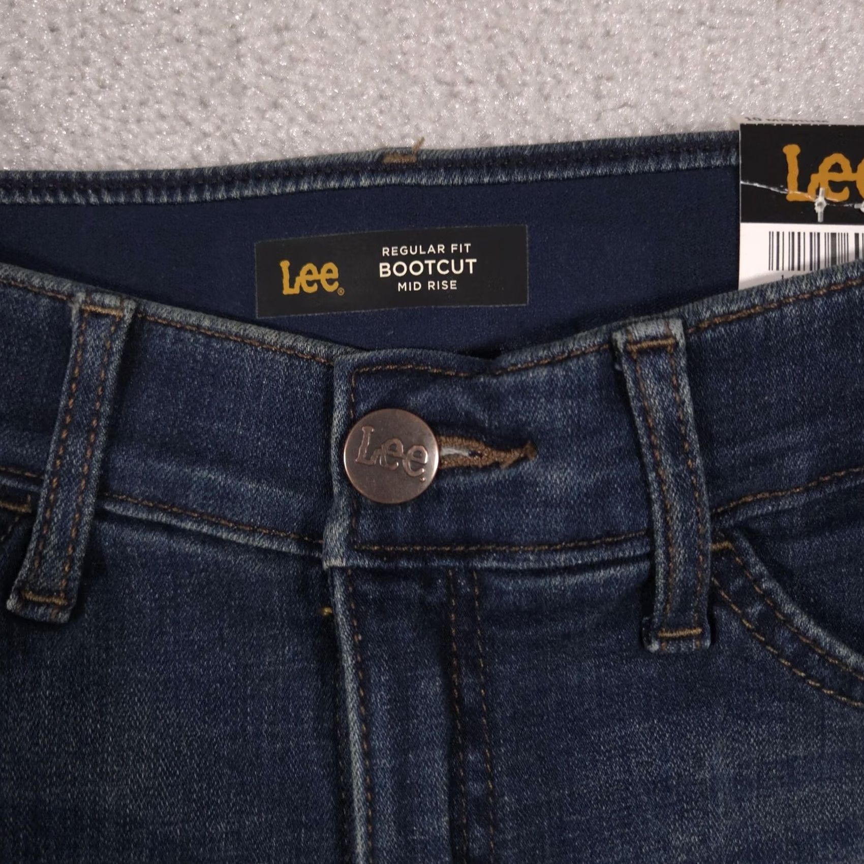 Lee Lee Jeans Womens 10 Blue Medium Wash Mid Rise Regular Fit Bootcut Stretch Denim Size 32" / US 10 / IT 46 - 5 Thumbnail