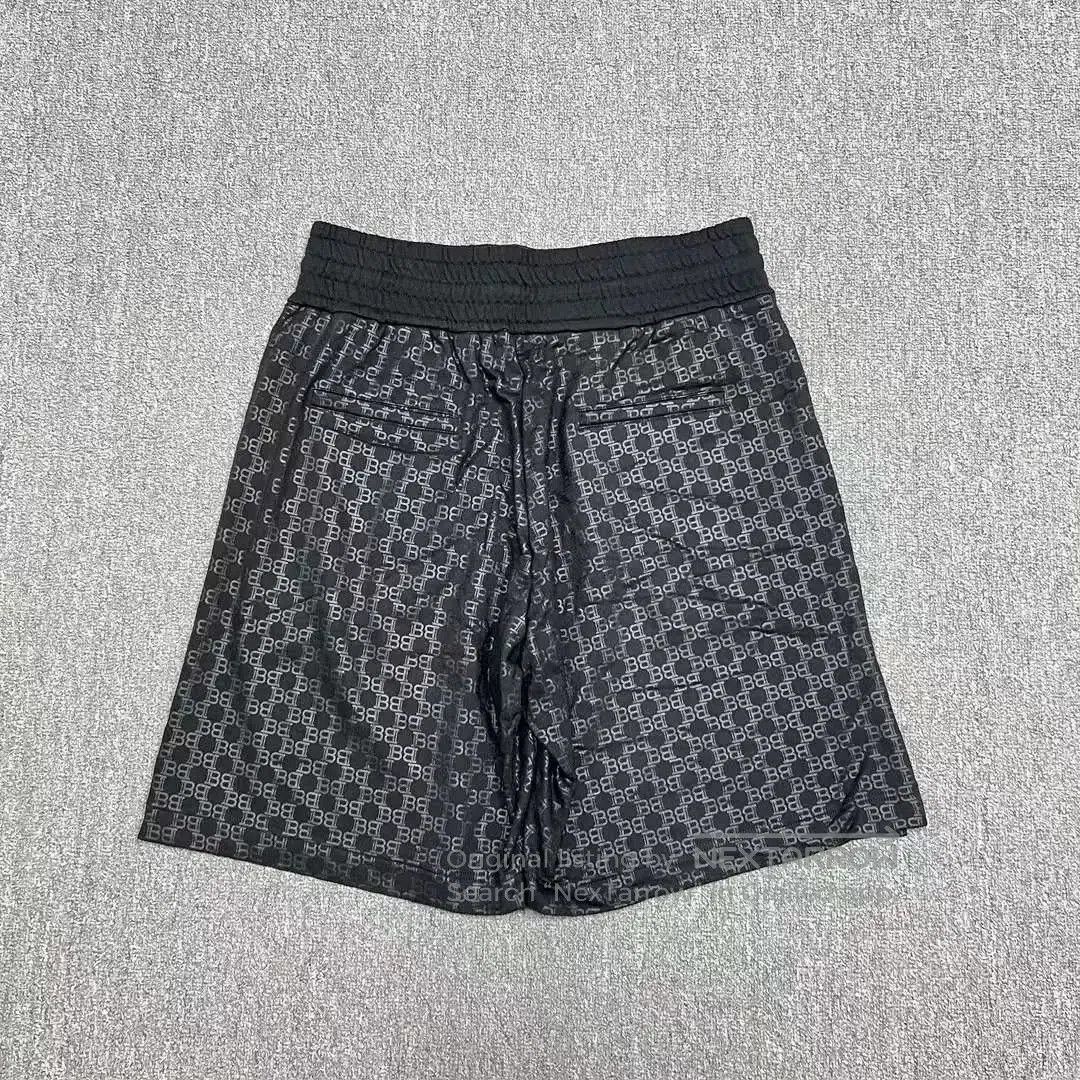 Balmain Balmain Black Monogram Print Shorts XL. Size US 28 / EU 44 - 2 Thumbnail