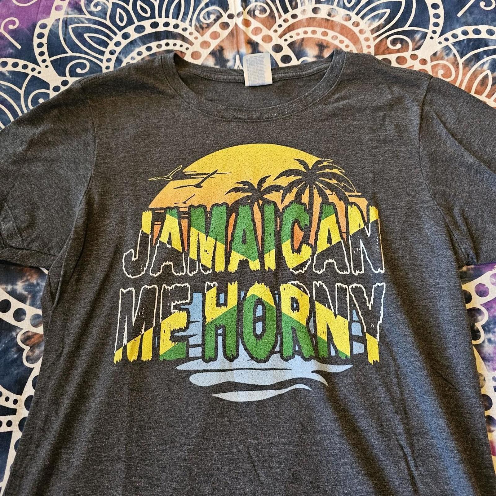Designer Women's Jamaican Me Horny T-shirt Size L / US 10 / IT 46 - 2 Thumbnail