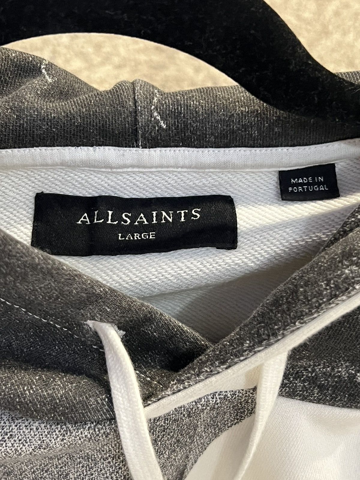 Allsaints All Saints Cream Graphic Hoodie Size US L / EU 52-54 / 3 - 3 Thumbnail