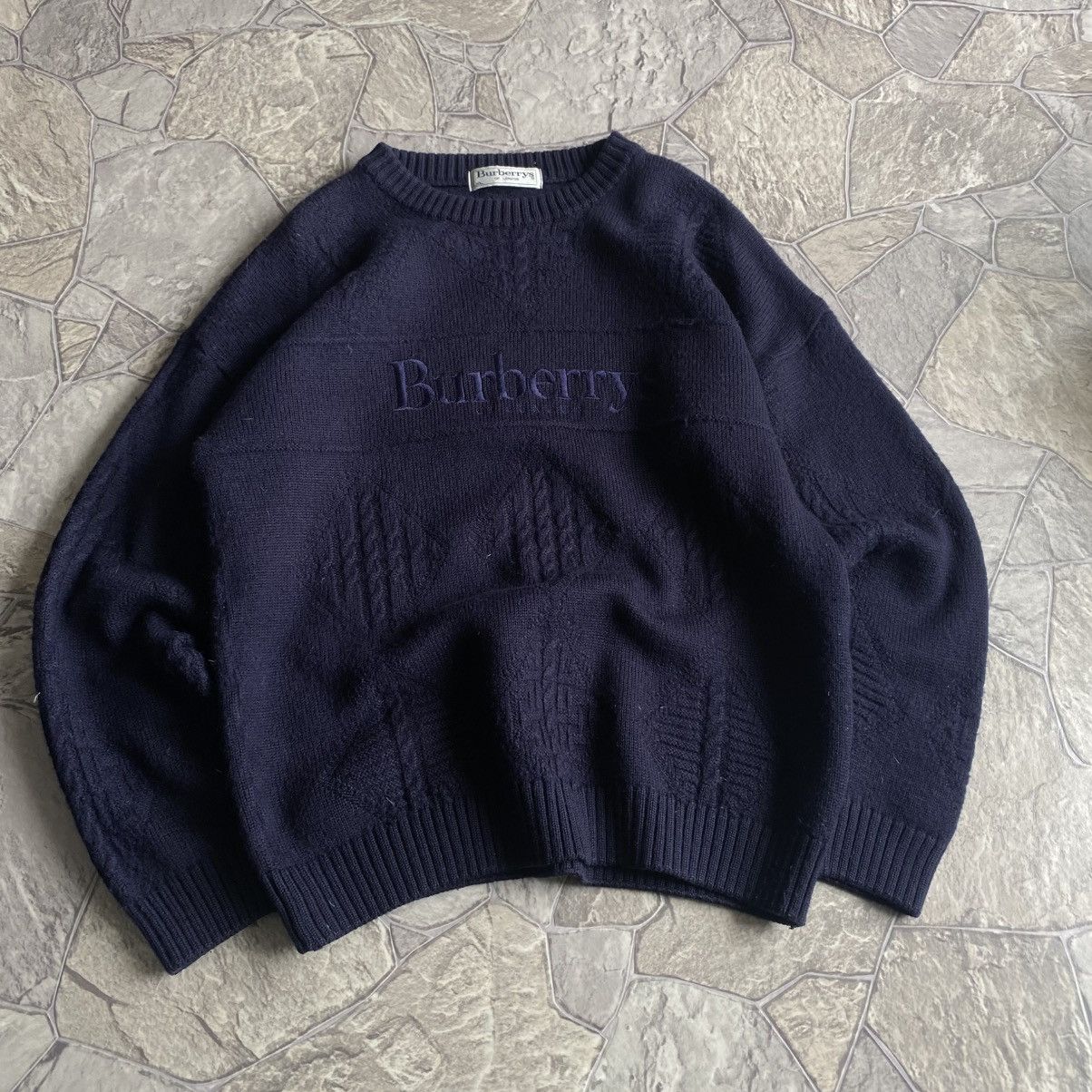 Burberry Rare Vintage Burberry Sweater Wool Size US XL / EU 56 / 4 - 1 Thumbnail