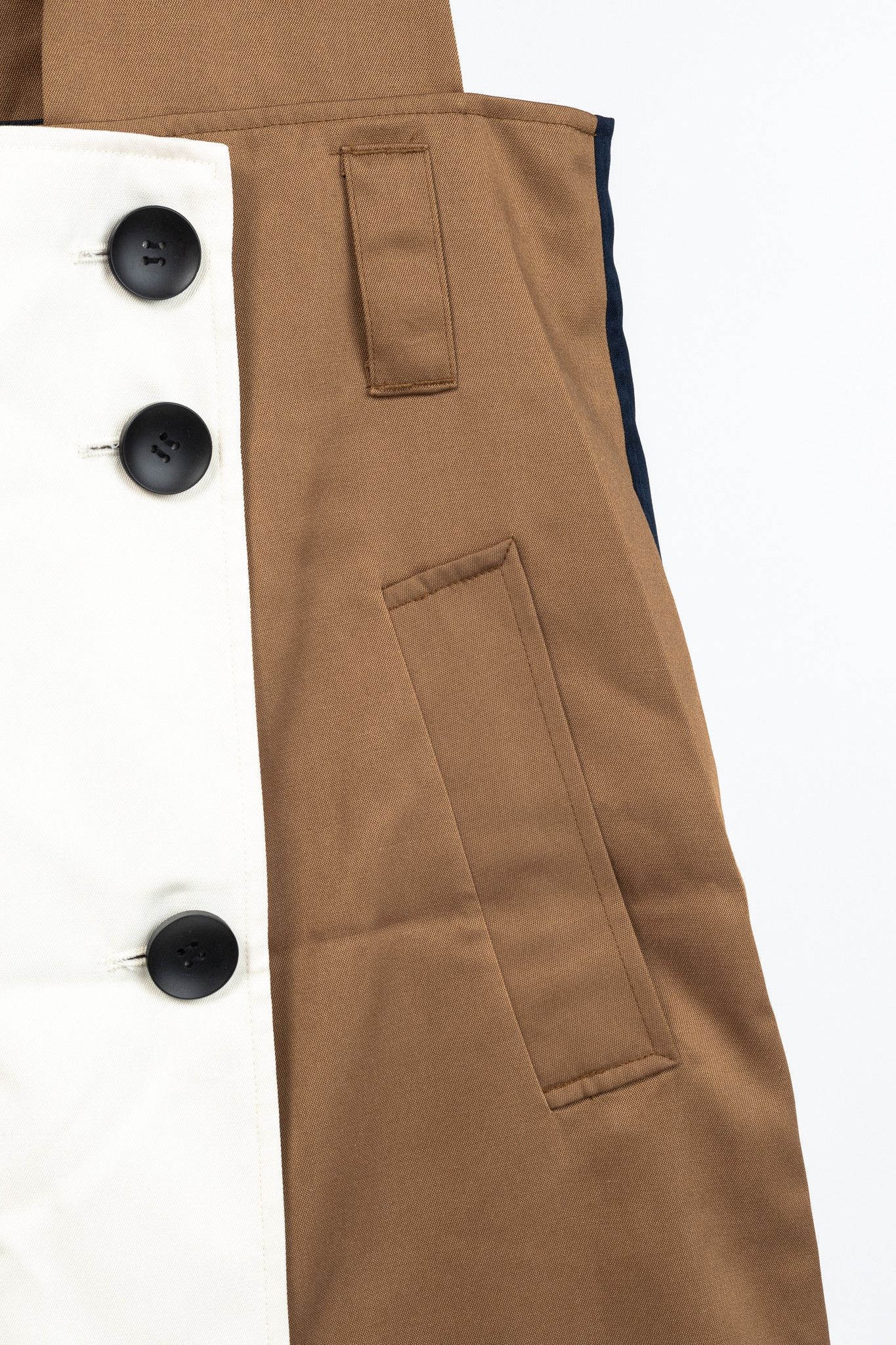 Tibi Tibi AW19 Ivory-Multi Colorblock Techy Twill Trench Dress Size S / US 4 / IT 40 - 6 Thumbnail